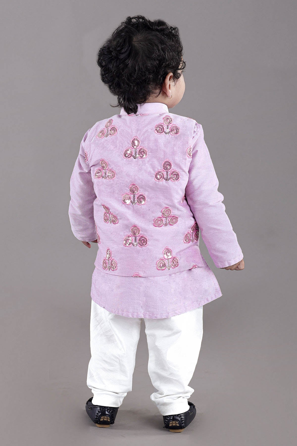 Lavender Sequins Jacket Set