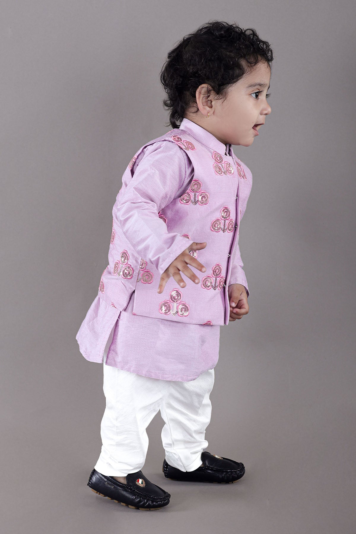 Lavender Sequins Jacket Set