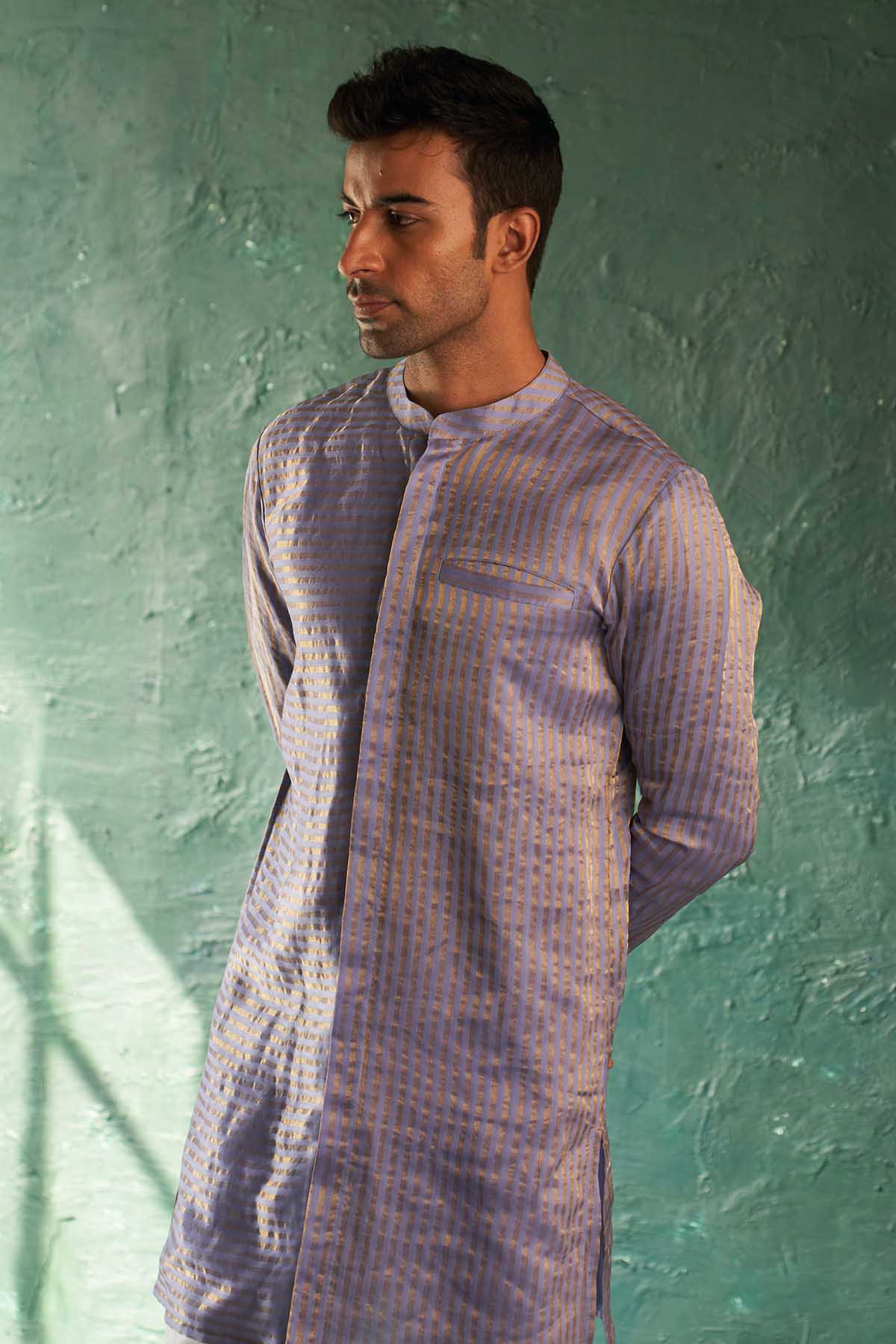 Lavender Short Kurta & Pants