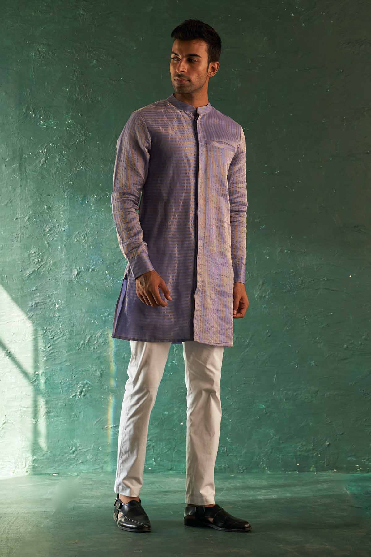 Buy Lavender Short Kurta & Pants Online