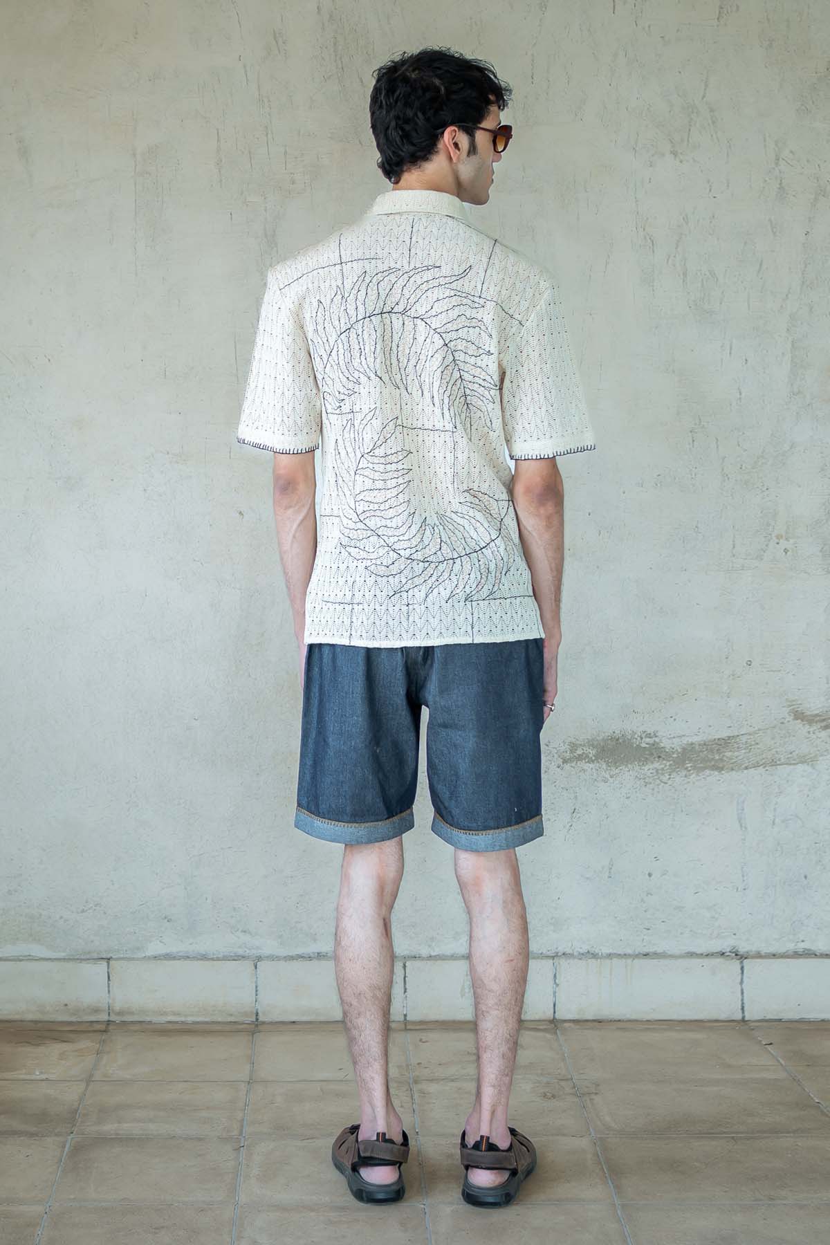 Leaf Embroidered Shirt