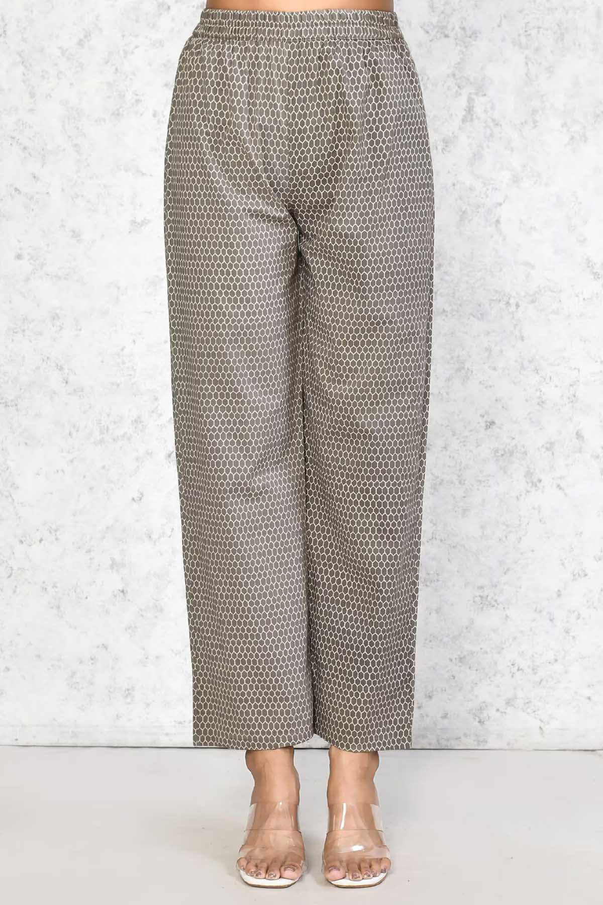 Leaf Printed Cotton Kurta Set