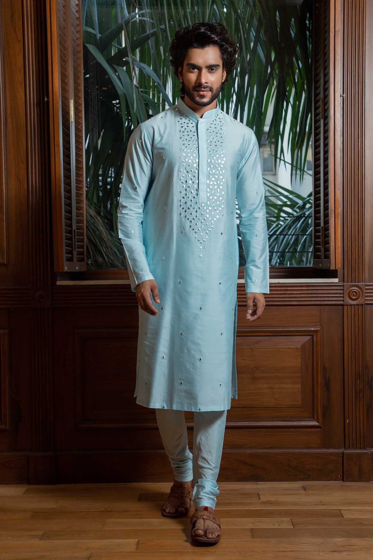 Leather Work Kurta Set