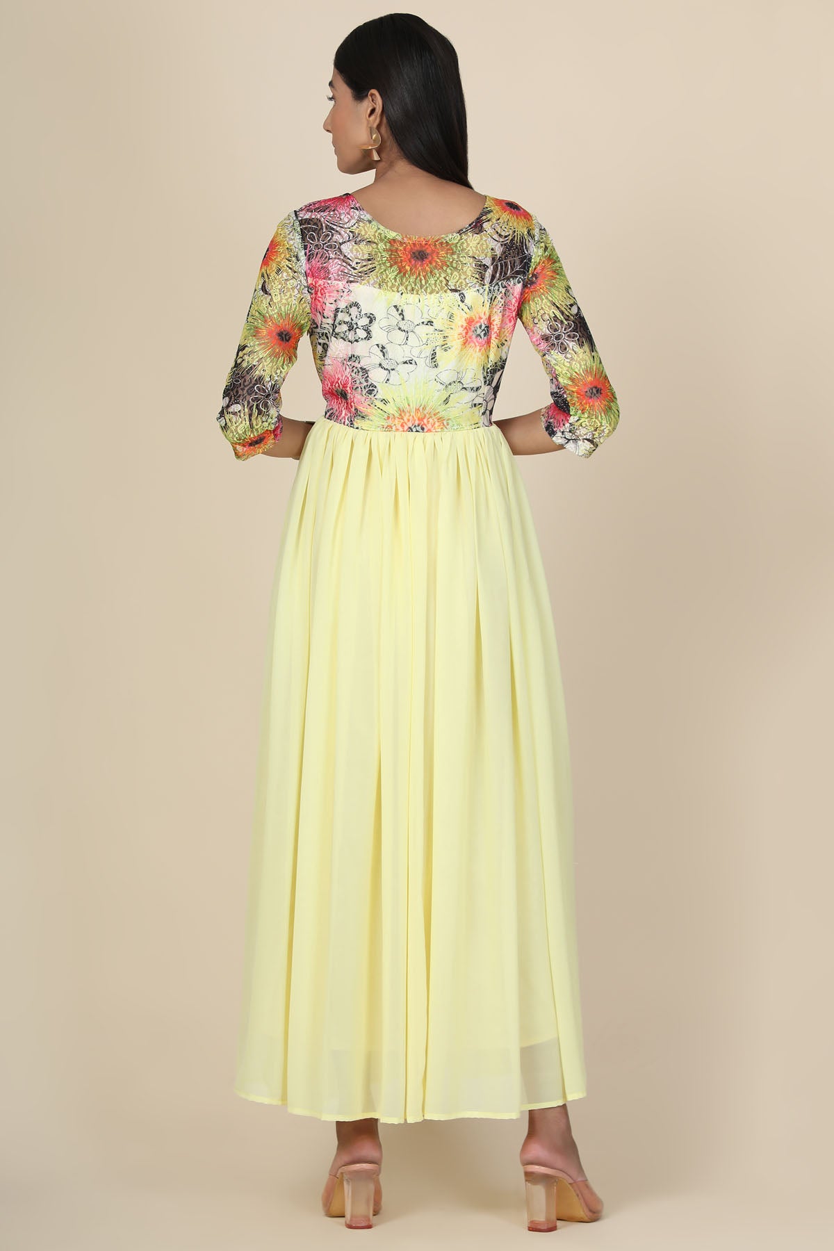 Lemon Half & Half Gown