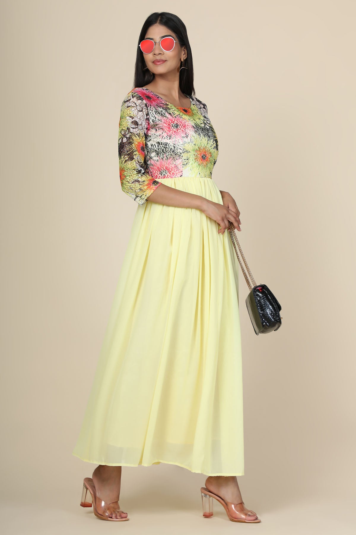 Lemon Half & Half Gown