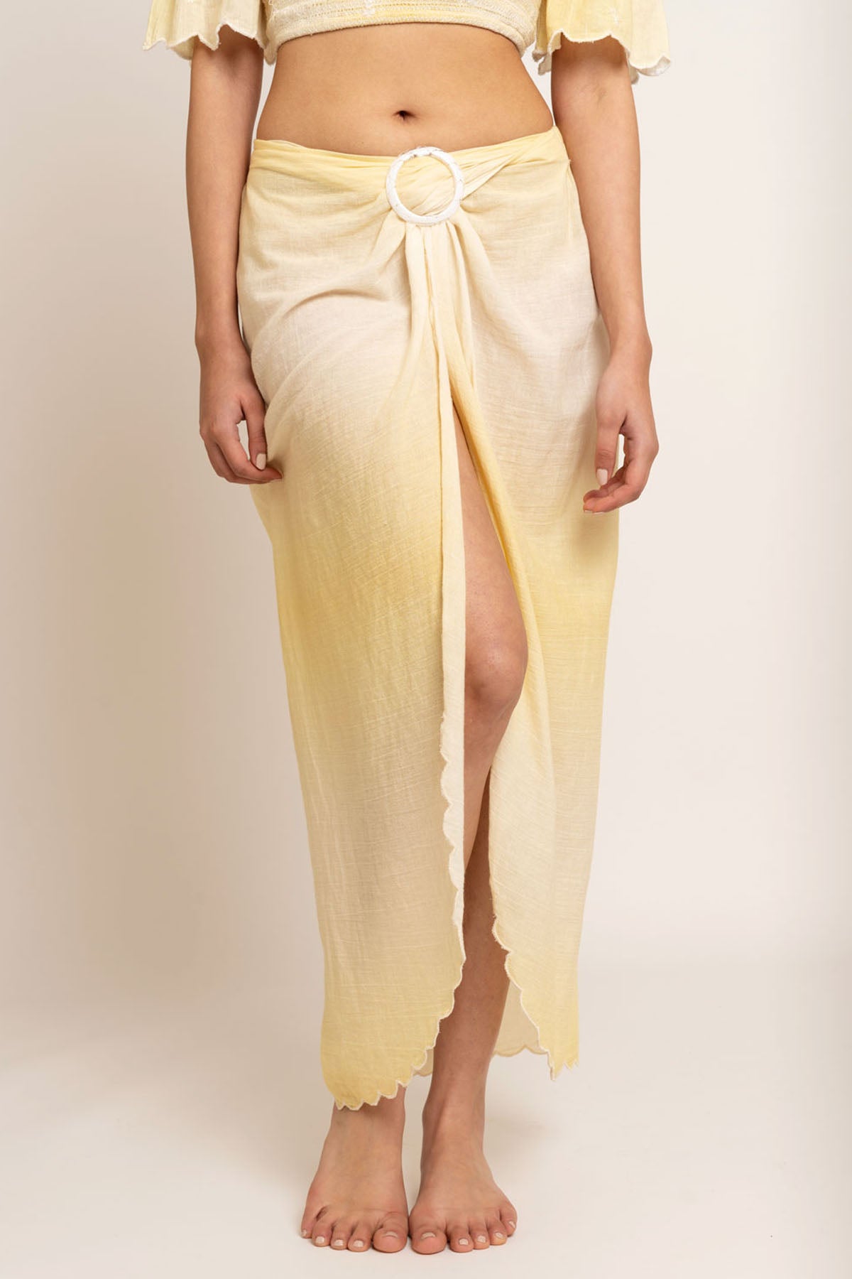 Lemon Ombre Sarong Skirt
