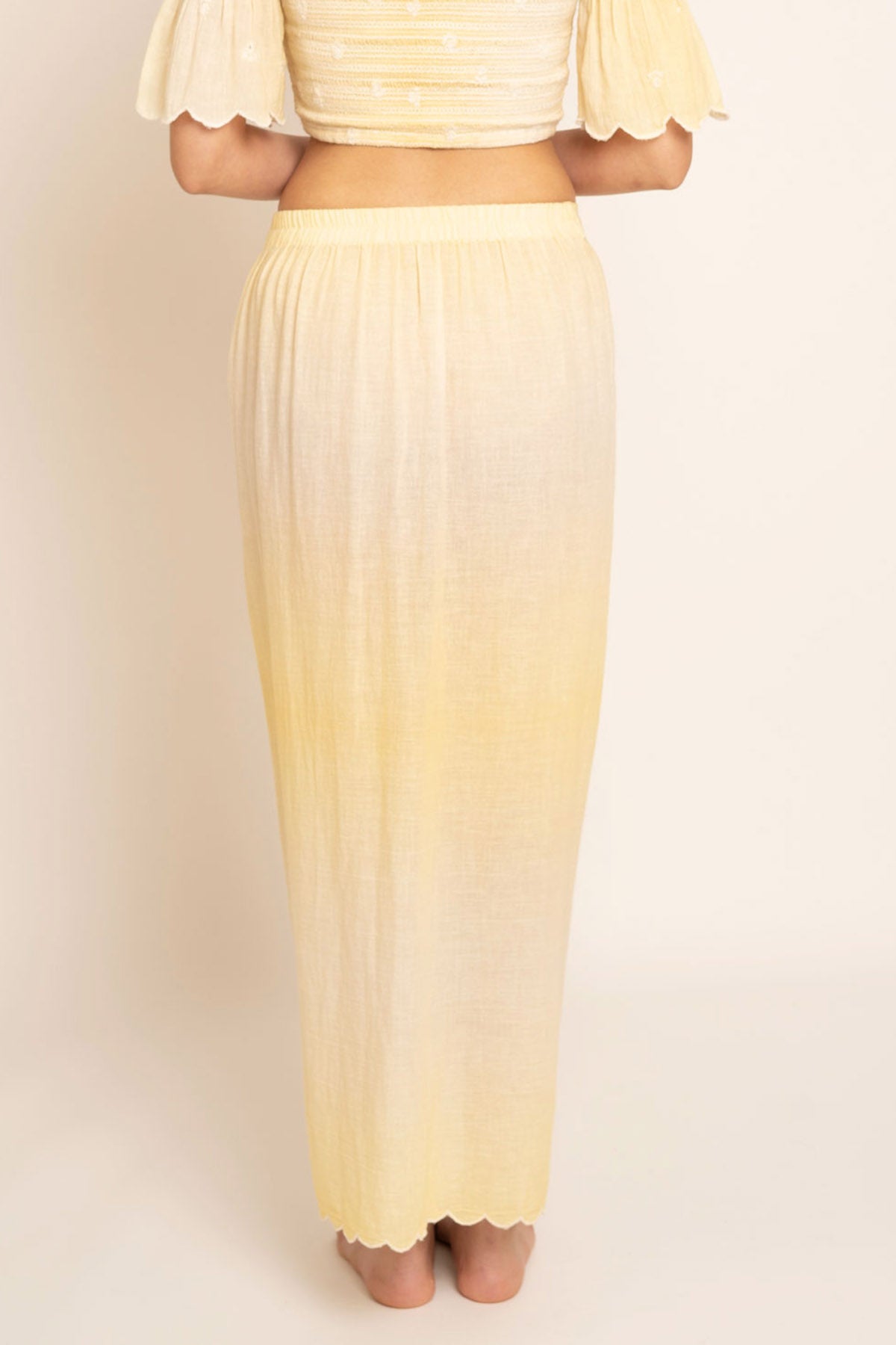 Lemon Ombre Sarong Skirt