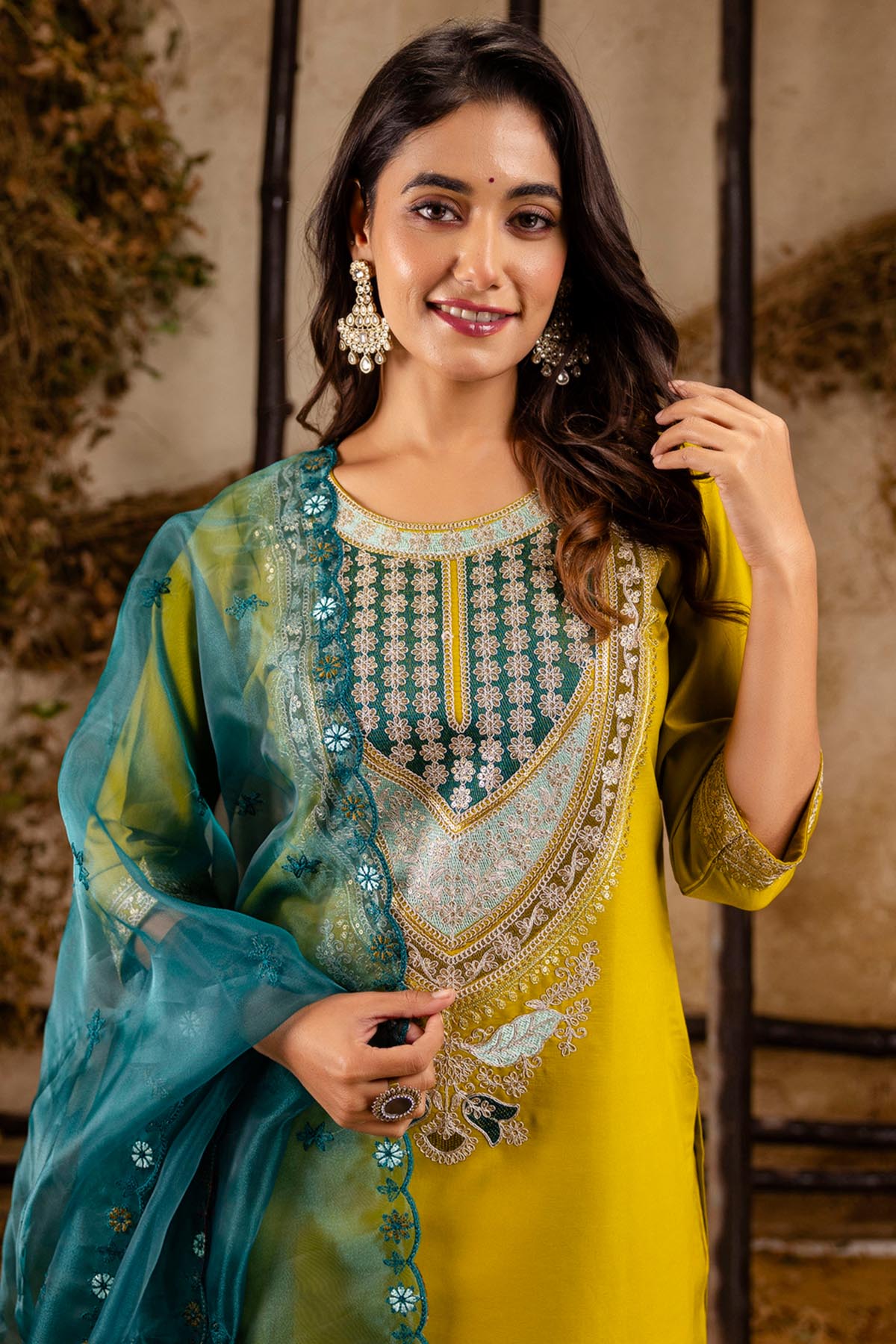 Lemon Yellow Rayon Kurta Set
