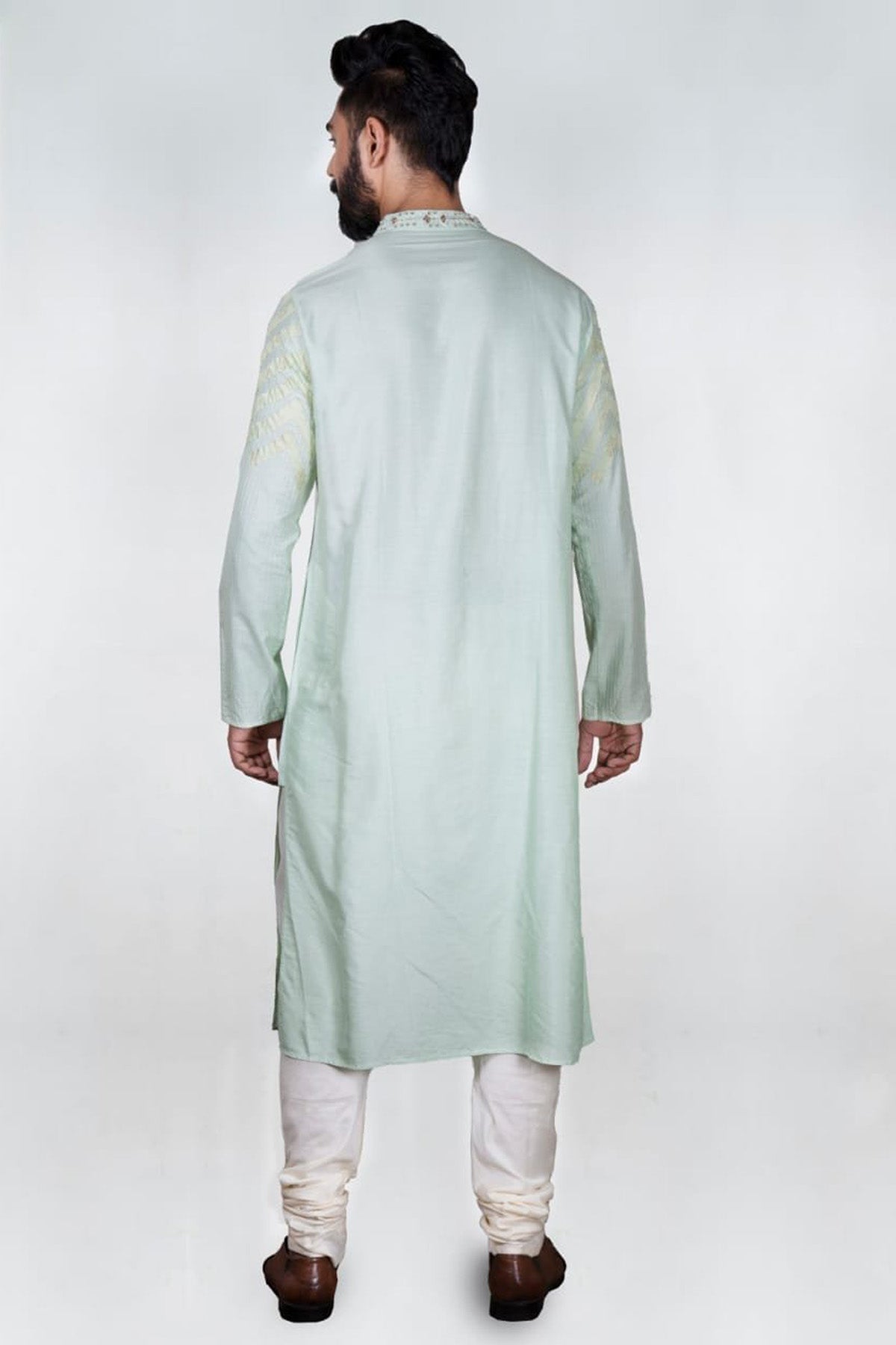 Light Green Embroidered Kurta Set