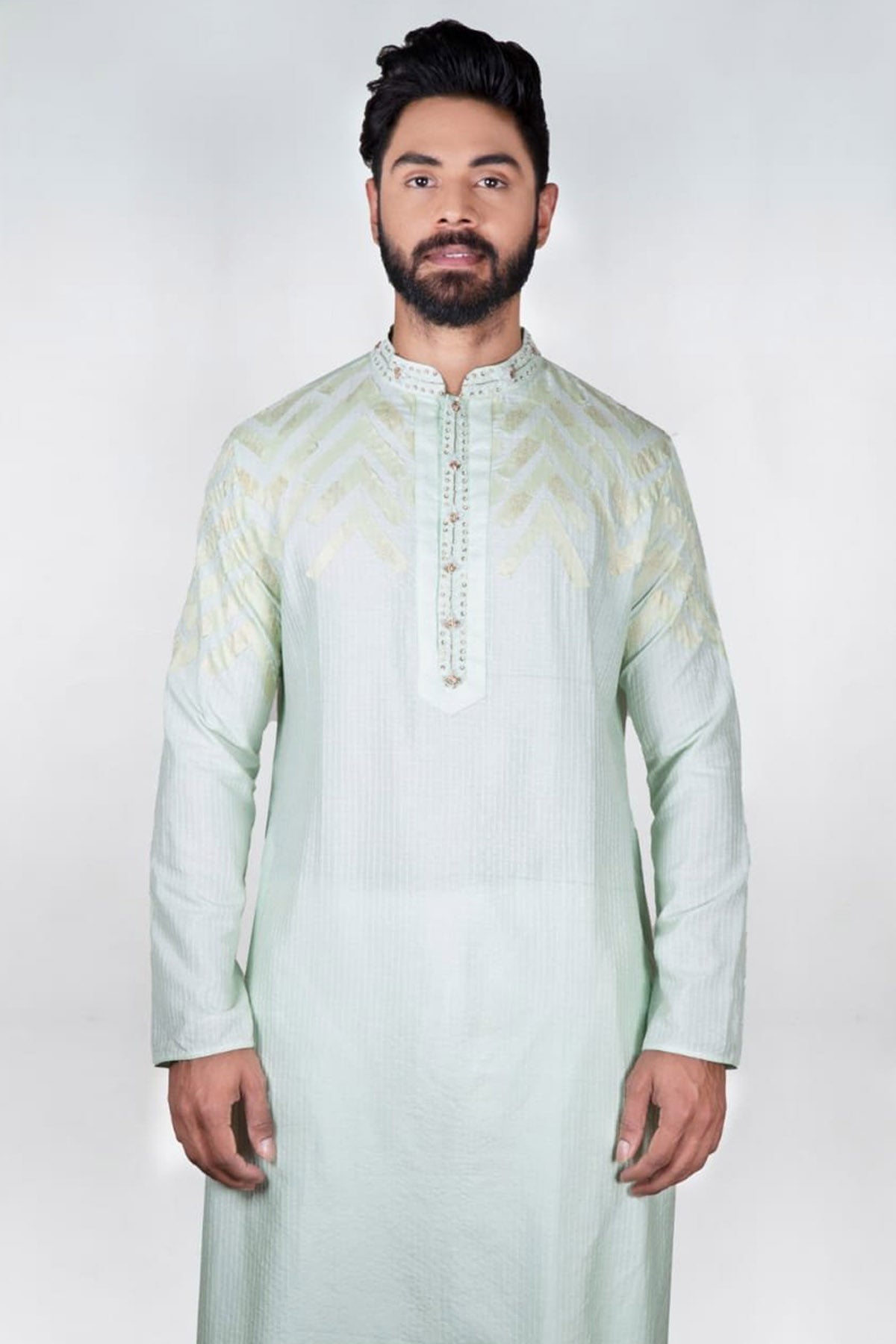 Light Green Embroidered Kurta Set