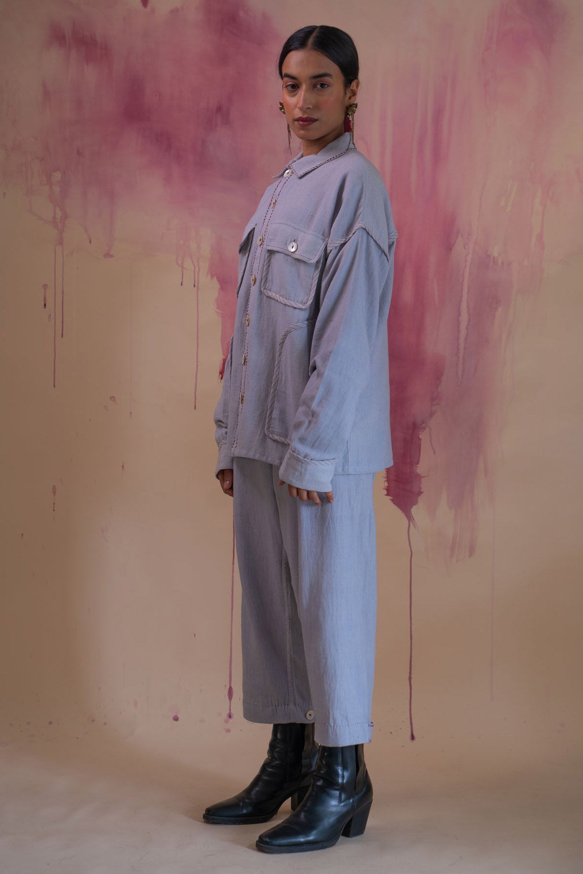 Light Grey Cotton Co-ord Set