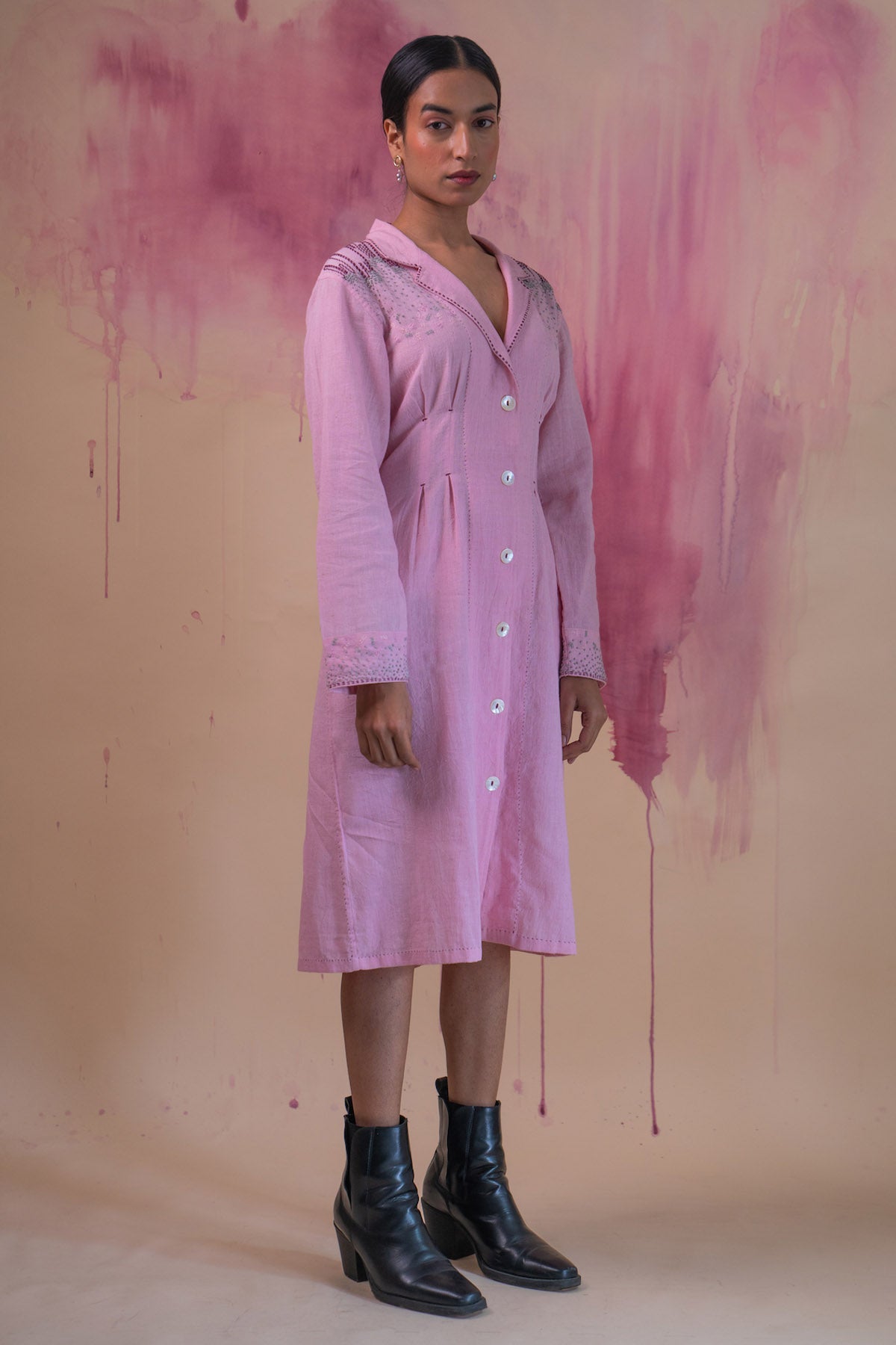 Light Pink Button Down Dress