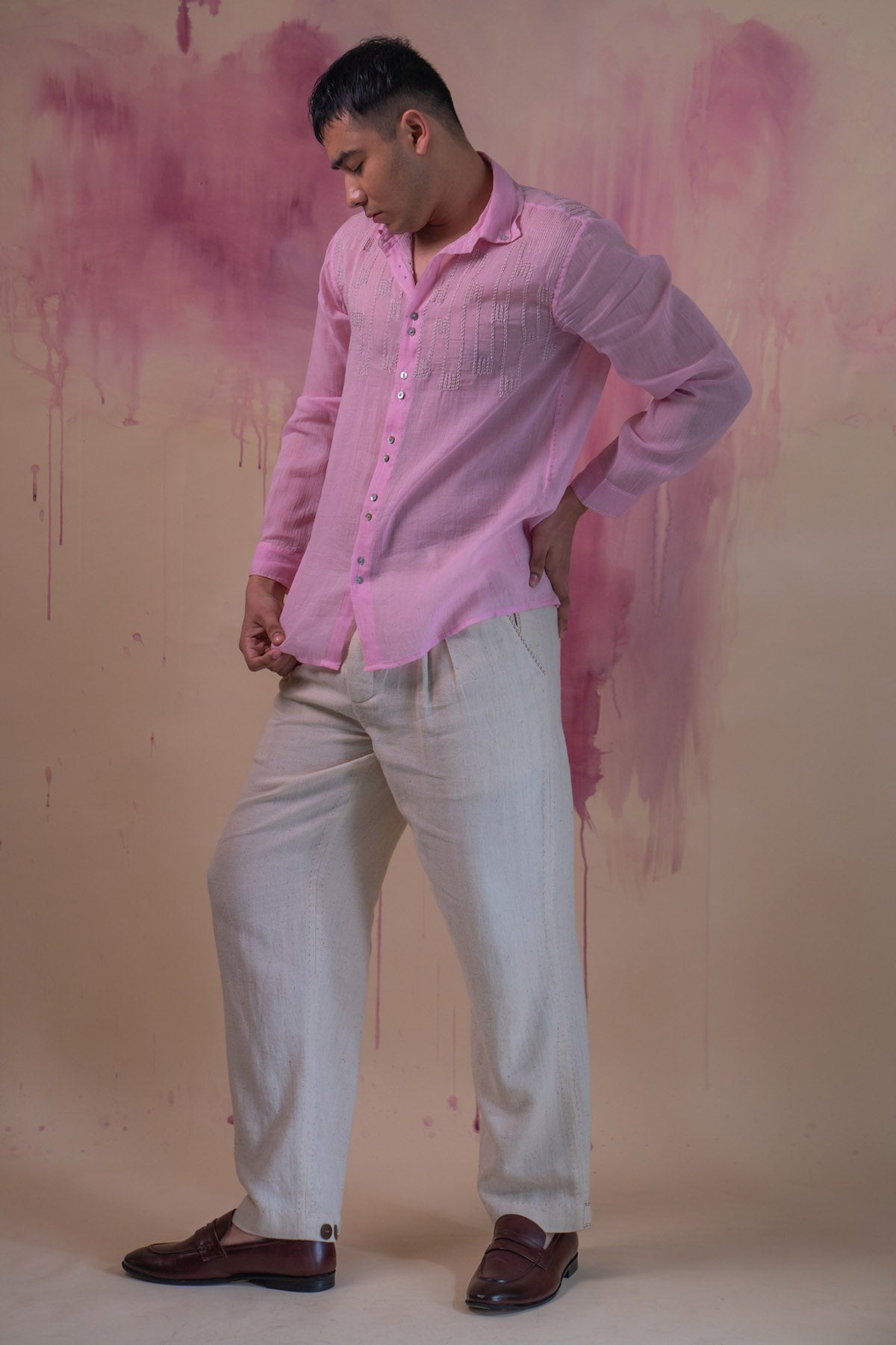 Light Pink 100% Cotton Shirt