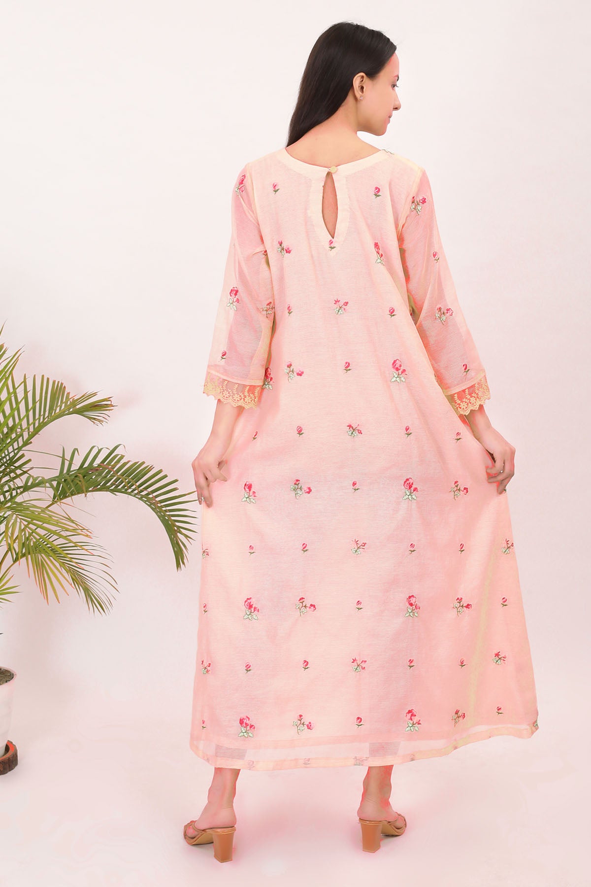 Light Pink Embroidered Dress