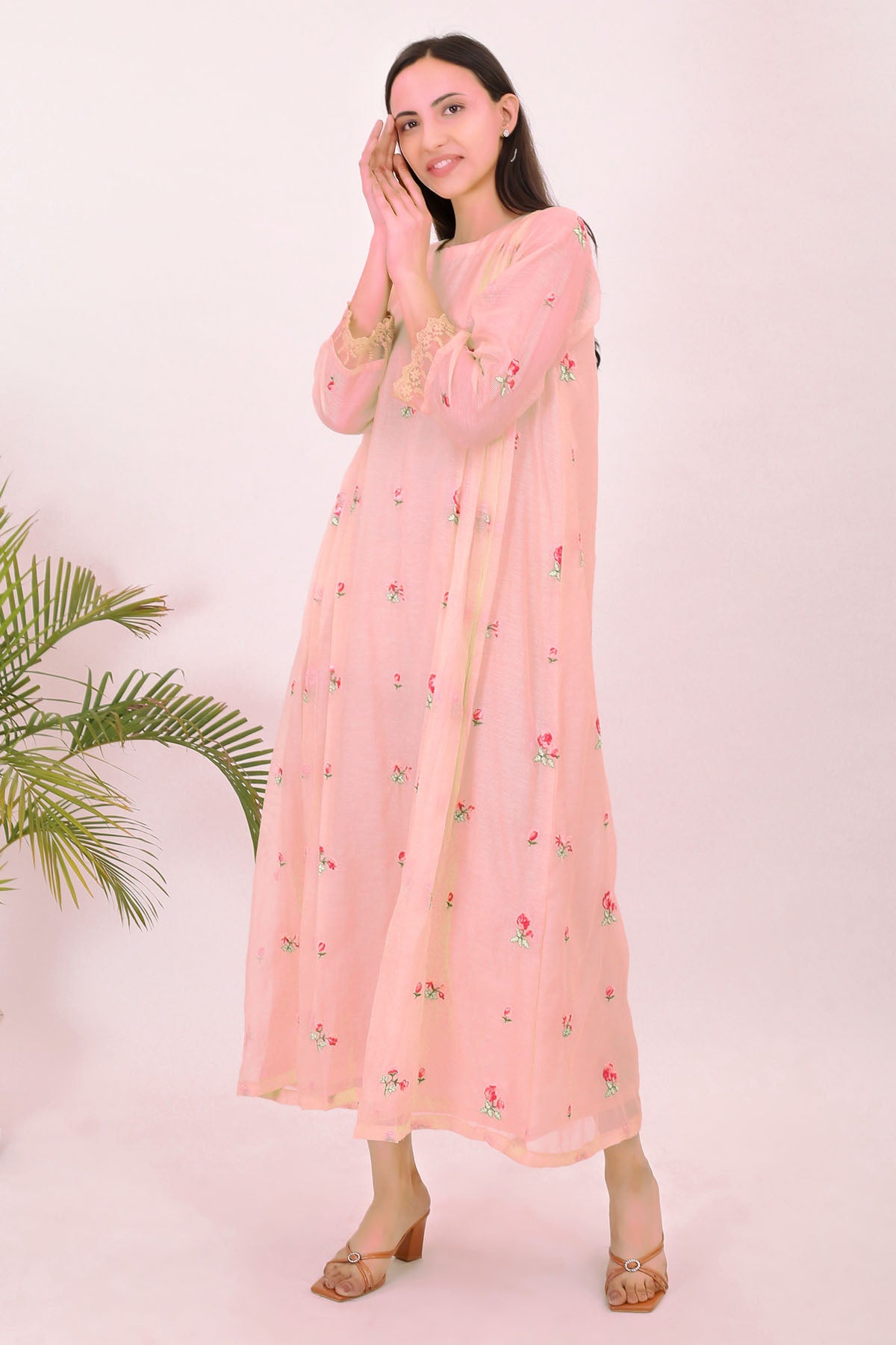 Light Pink Embroidered Dress