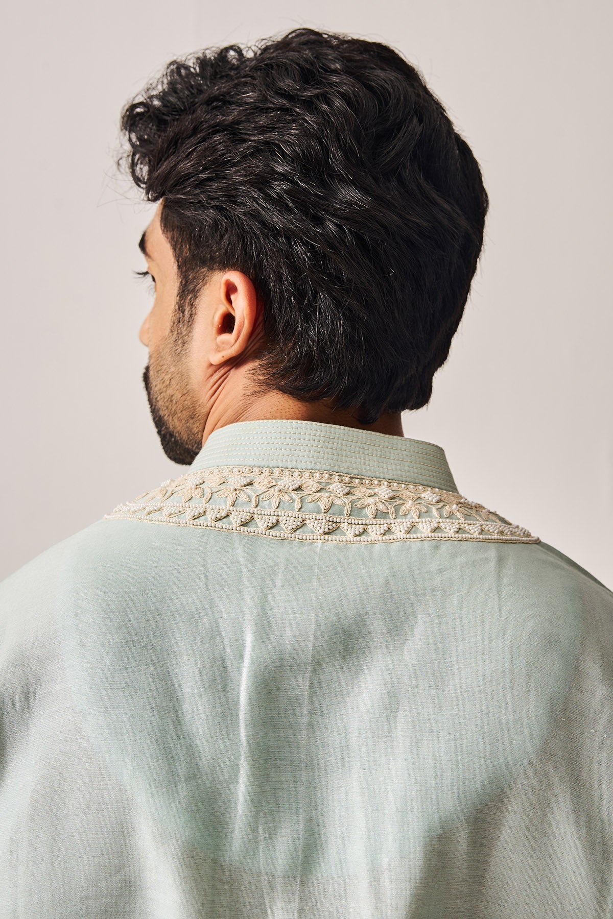 Light Aqua Sequins Kurta Set