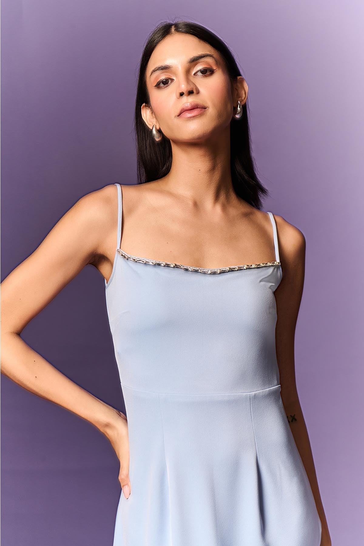 Light Blue Asymmetrical Dress