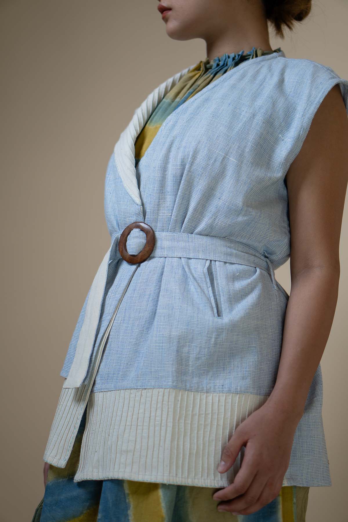 Light Blue Asymmetrical Jacket