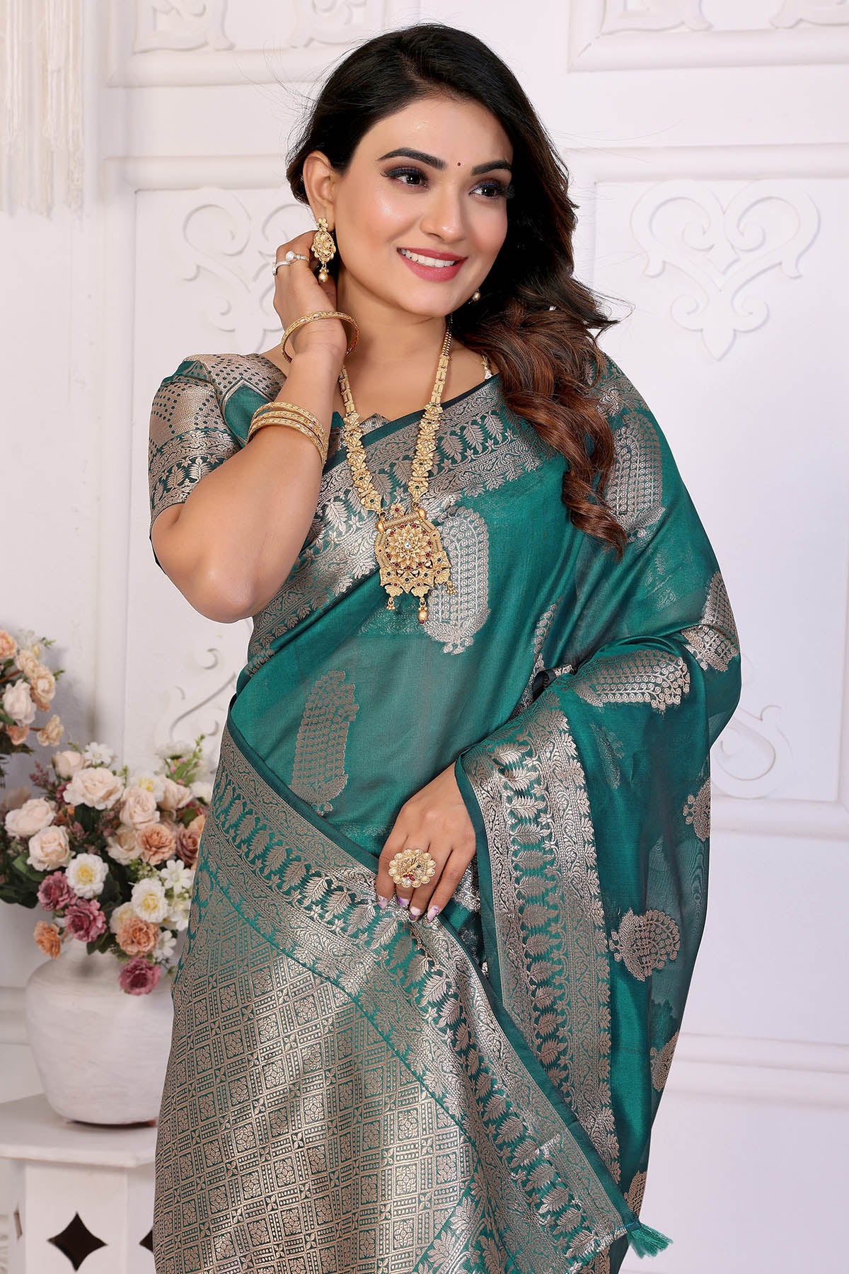 Light Green Soft Green Saree
