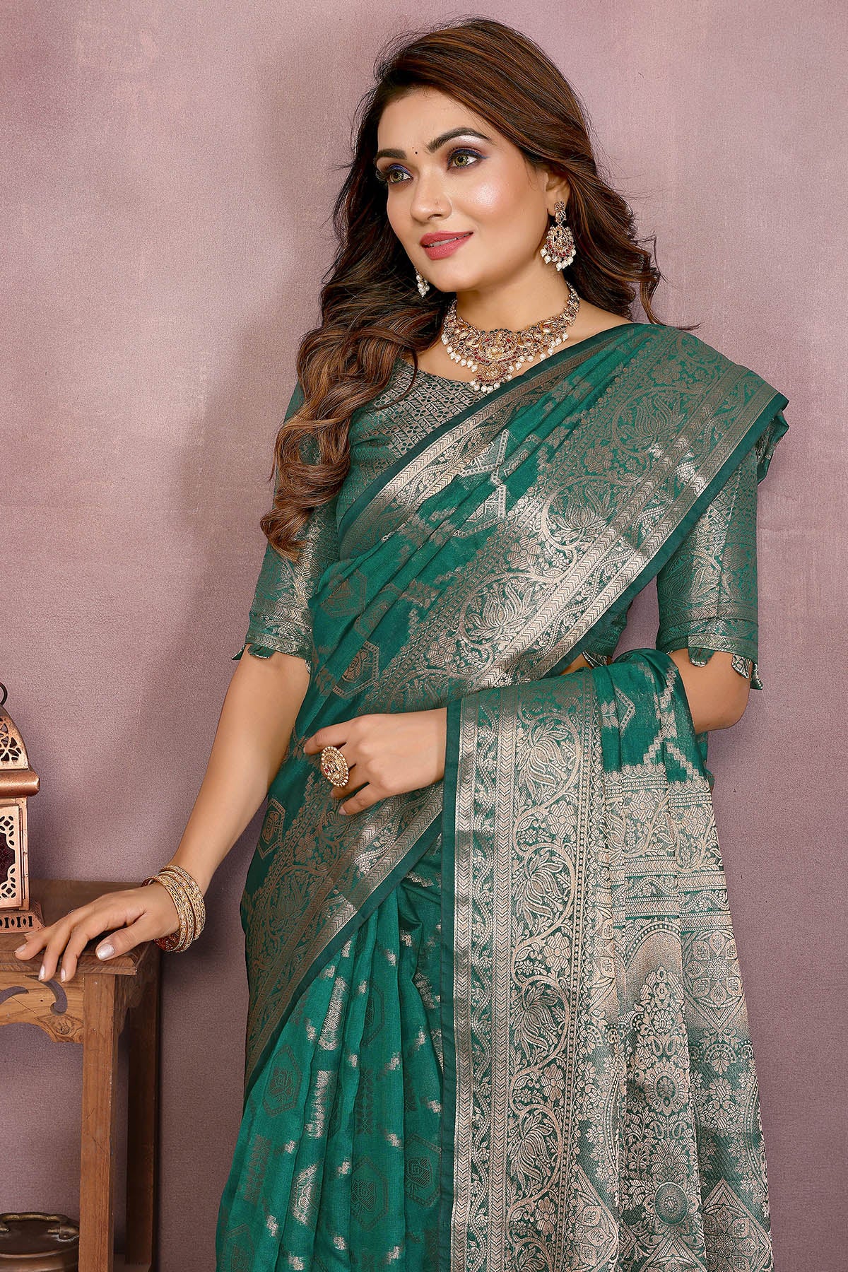 Light Green Soft Organza Saree