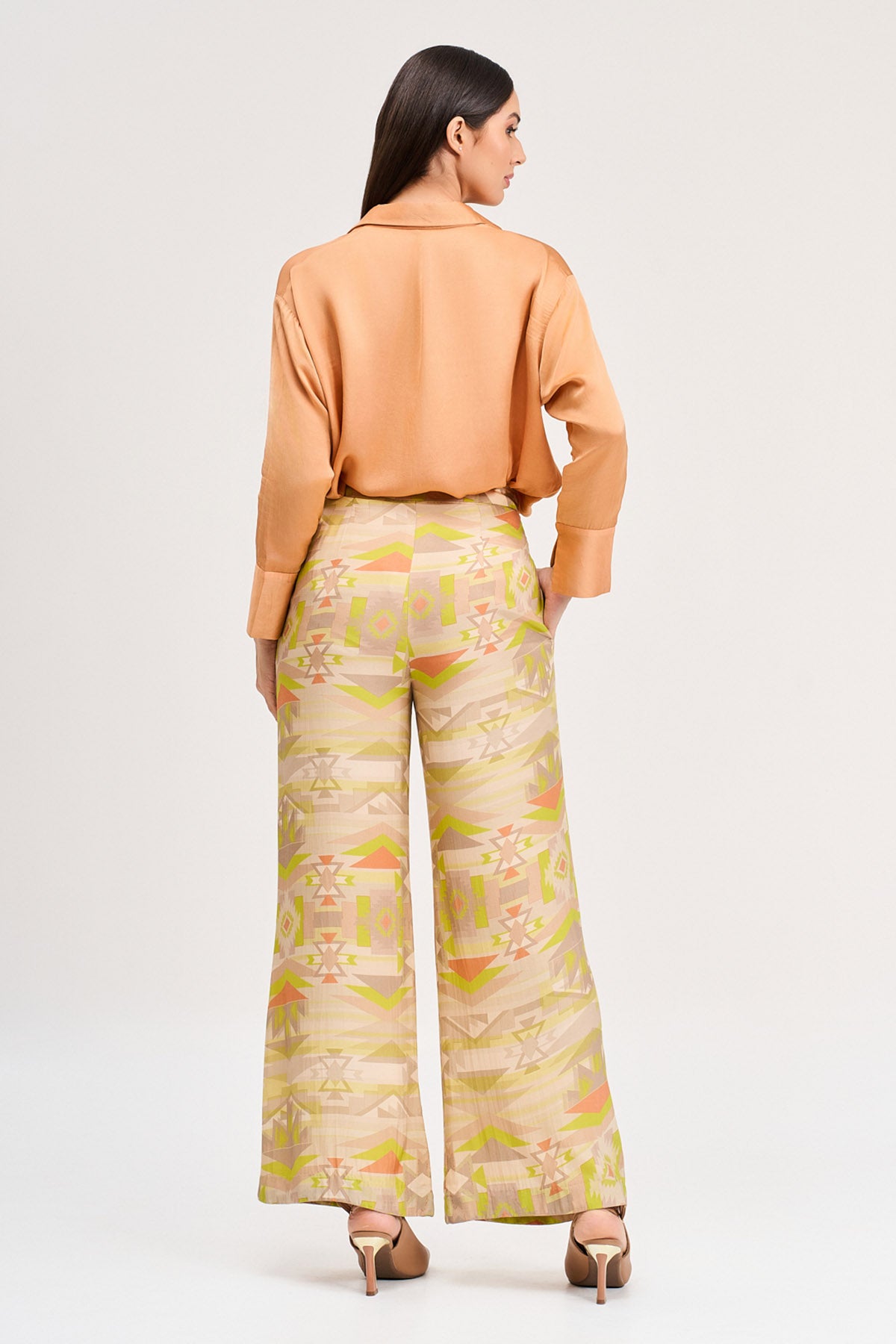 Light Orange Full Sleeves Shirt