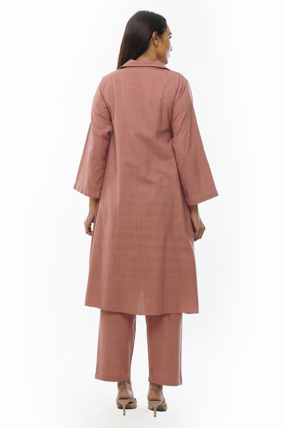 Light Pink Collar Kurta & Pants