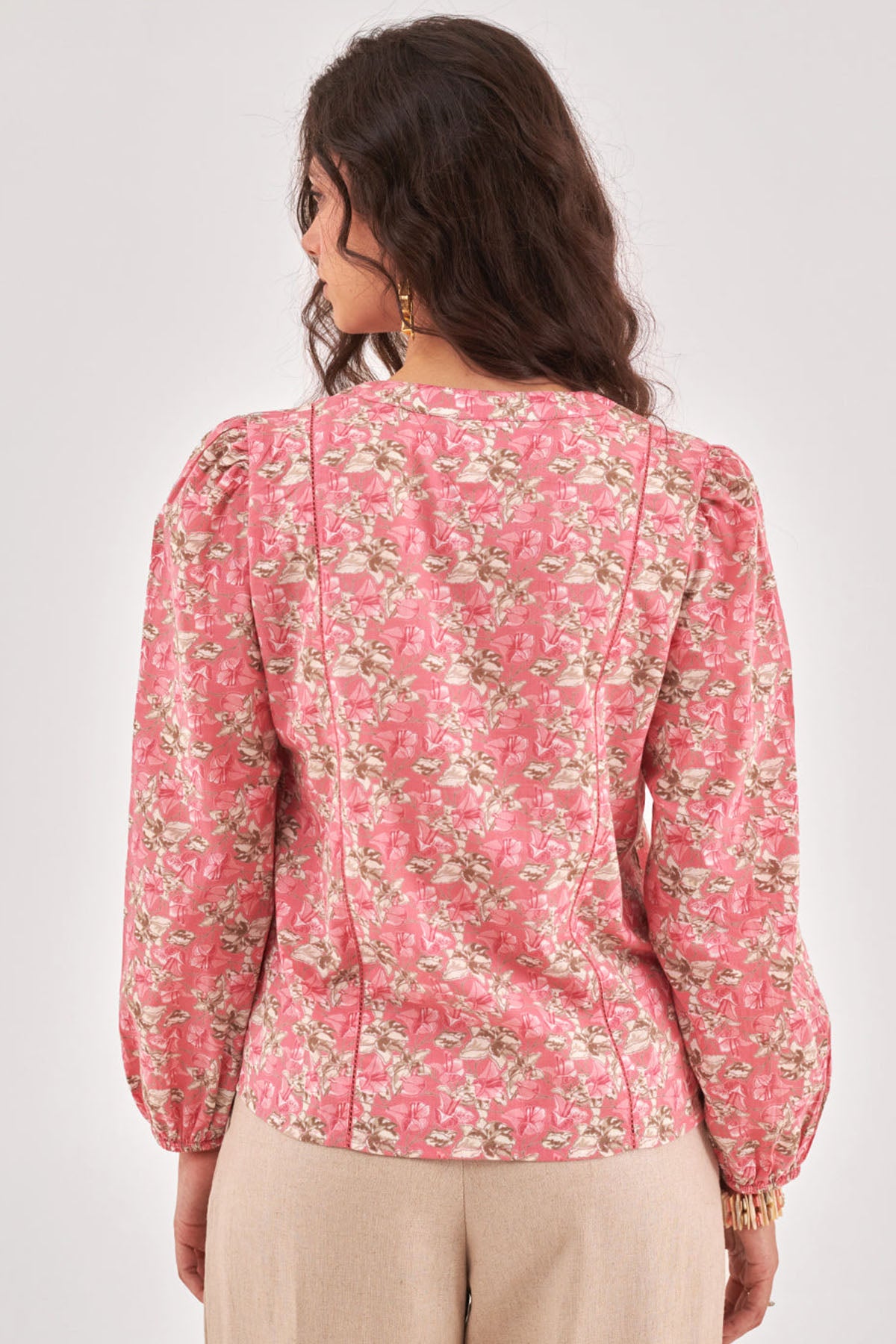 Light Pink Floral Printed Top