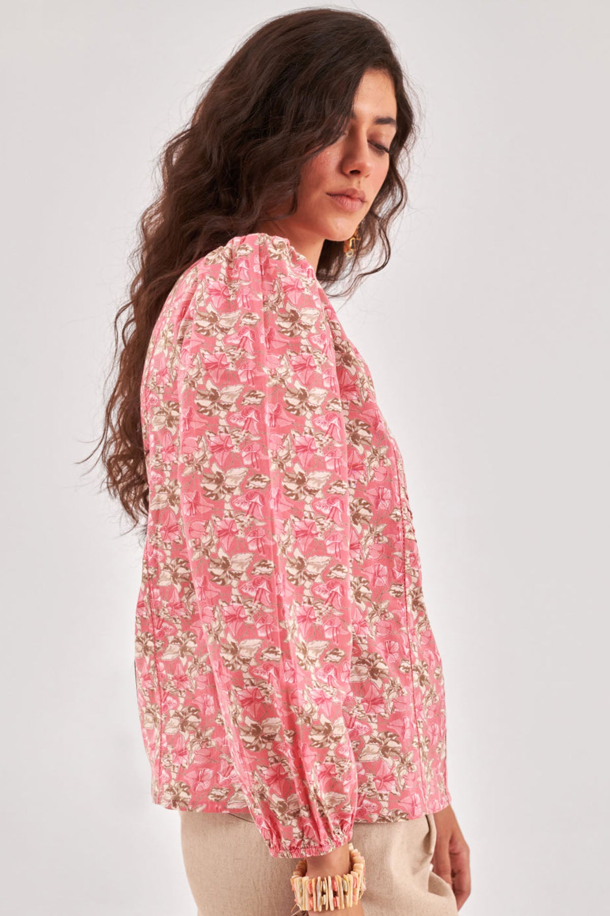 Light Pink Floral Printed Top