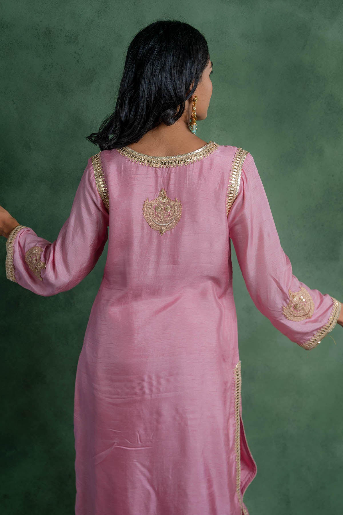 Light Pink Lacework Kurta Set
