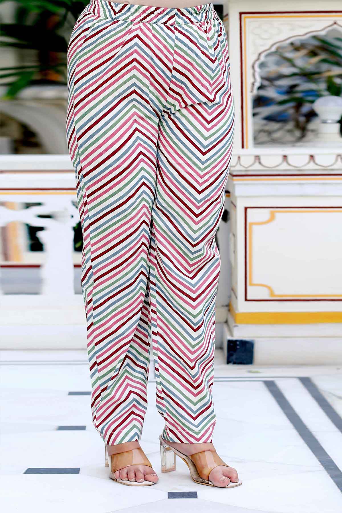 Light Pink Printed Kurta Set