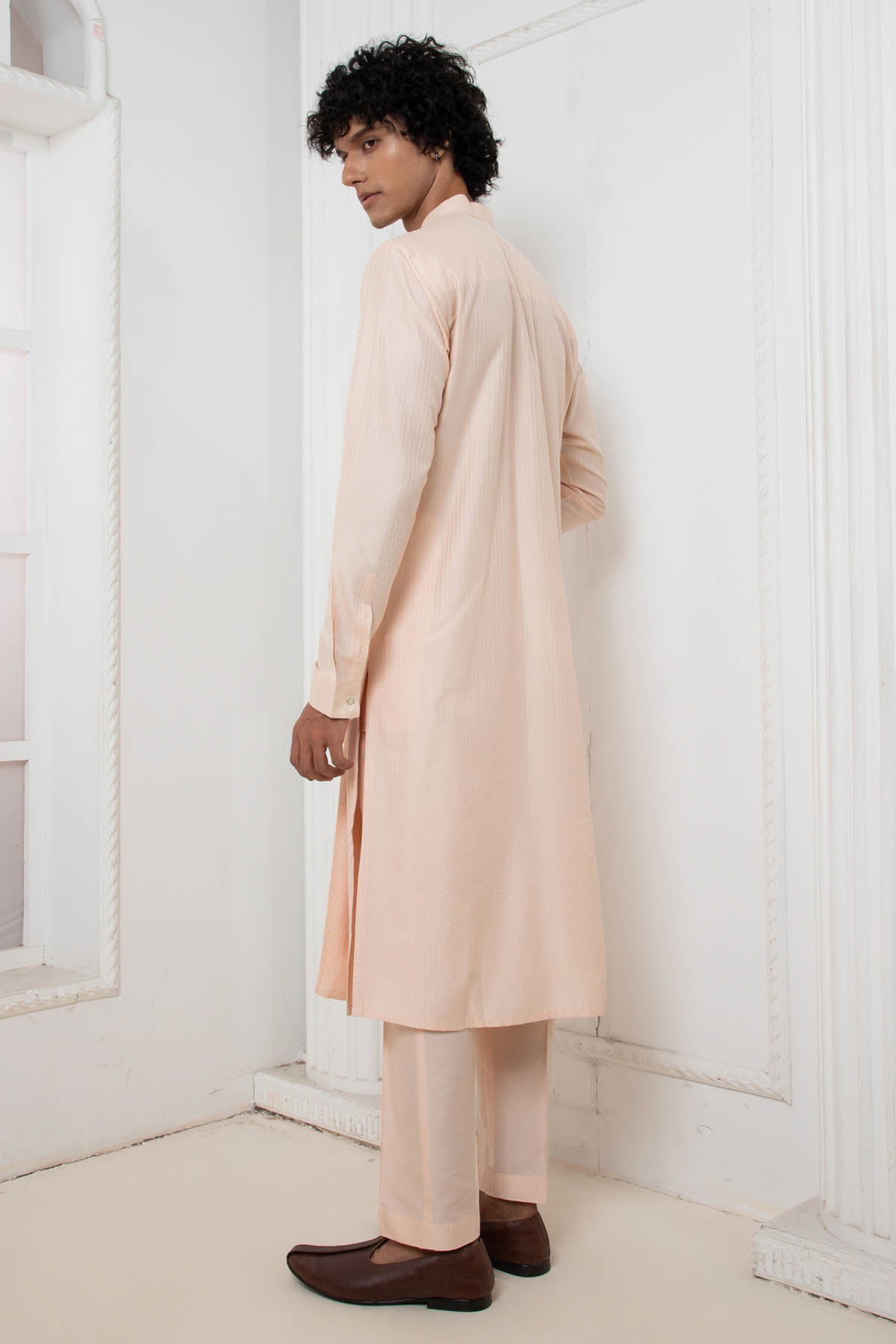 Light Pink Zardosi Kurta Set