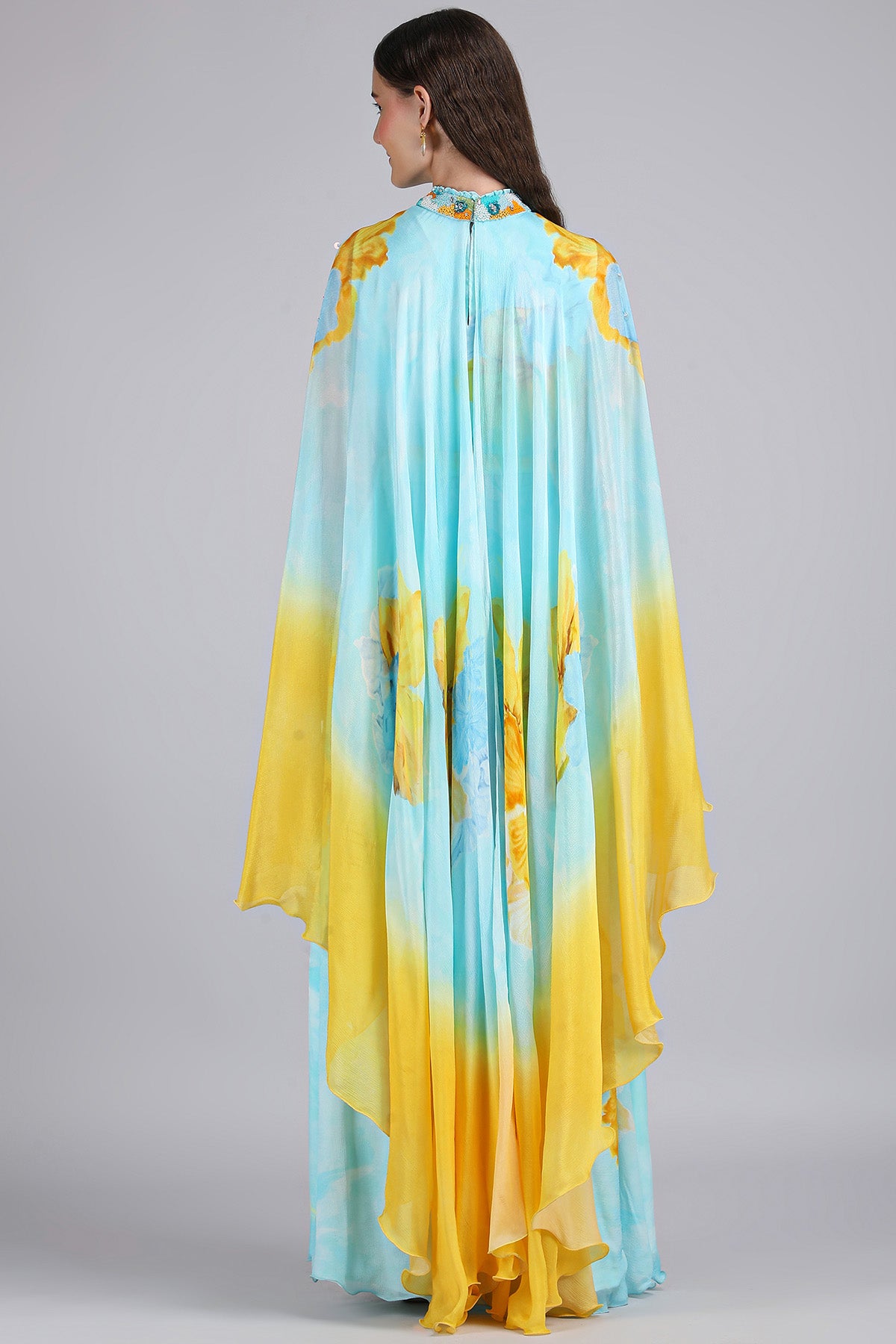 Light Teal Embroidered Dress