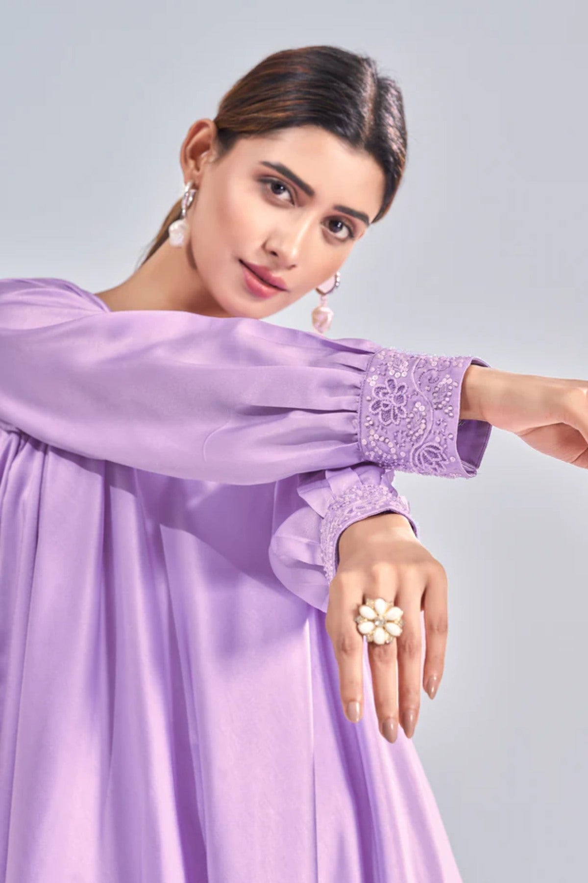 Lilac Asymmetric Tunic & Pants