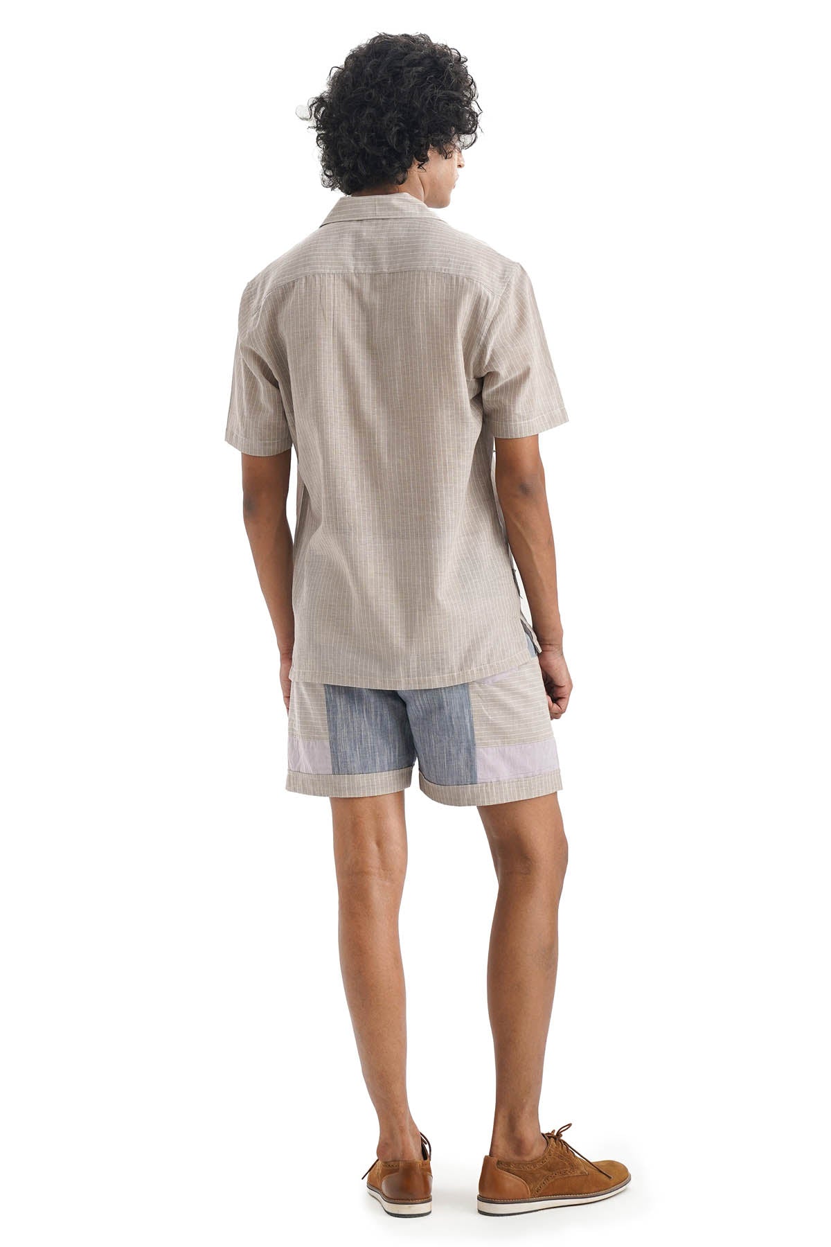 Lilac Cotton Patch Work Shorts