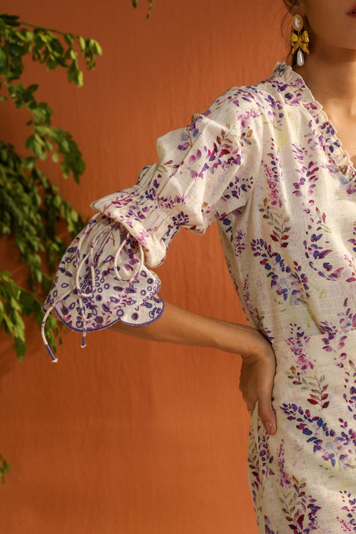 Lilac Digital Printed Midi Top