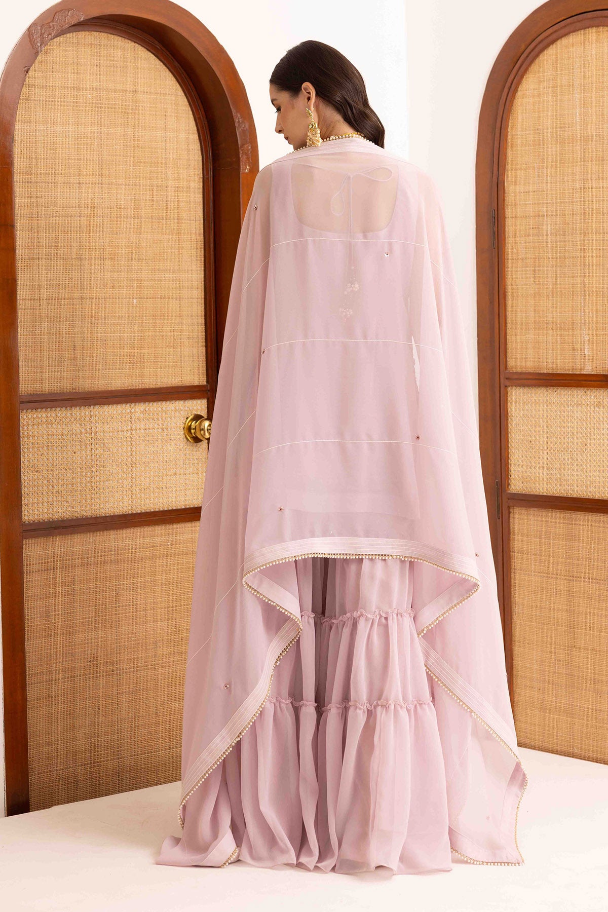 Lilac Dori Embroidered Kurta Set