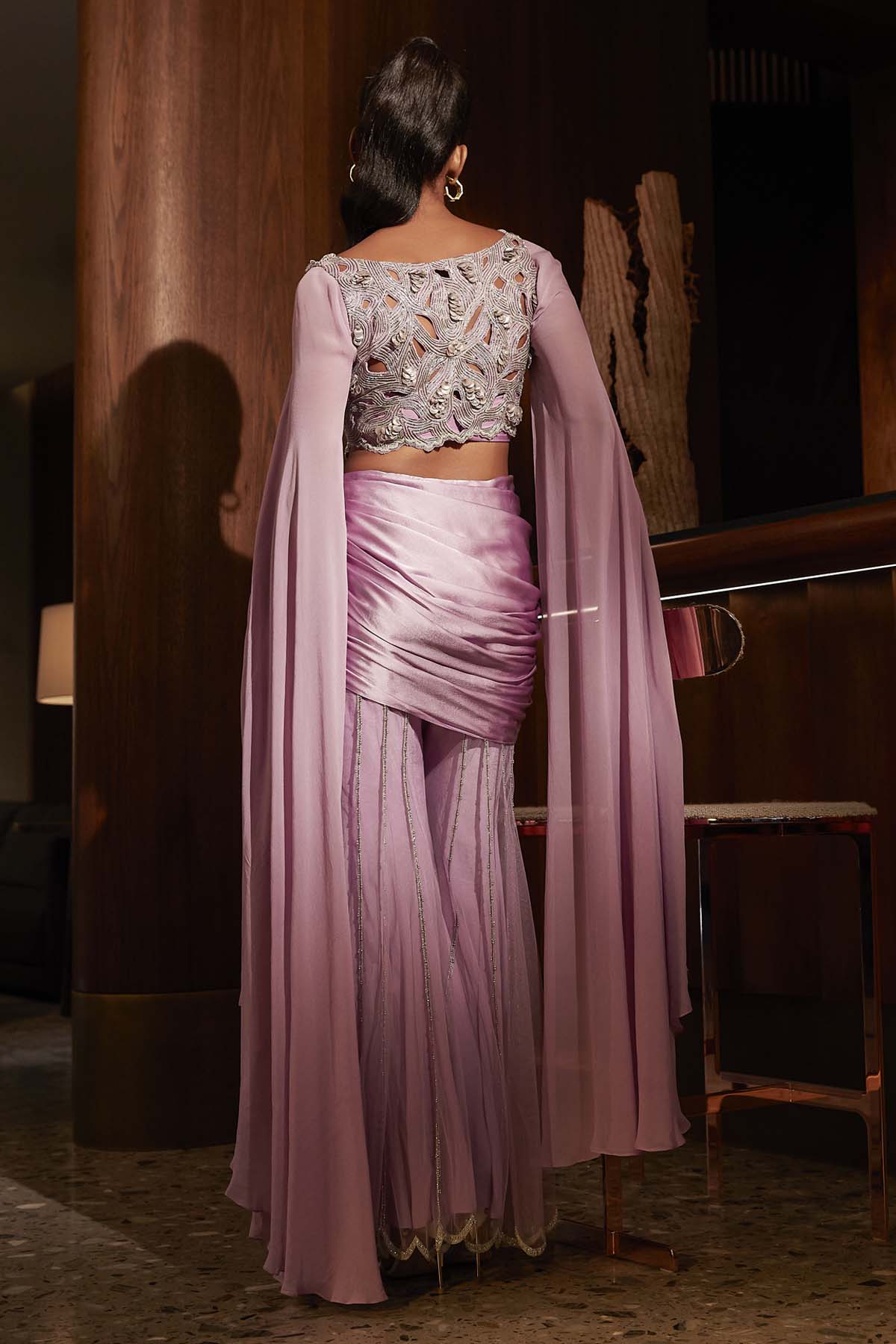 Lilac Embroidered Top & Pants