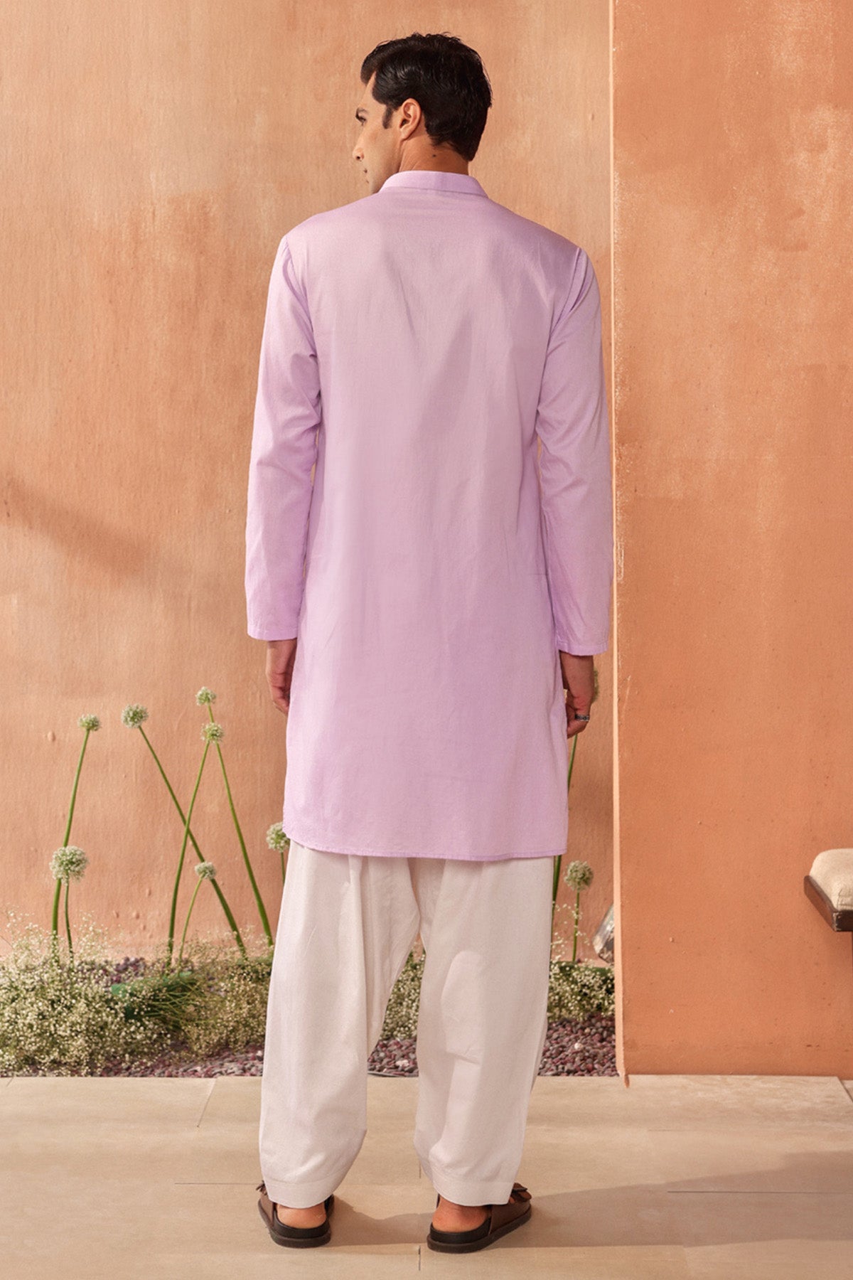 Lilac Giza Cotton Kurta & Pants