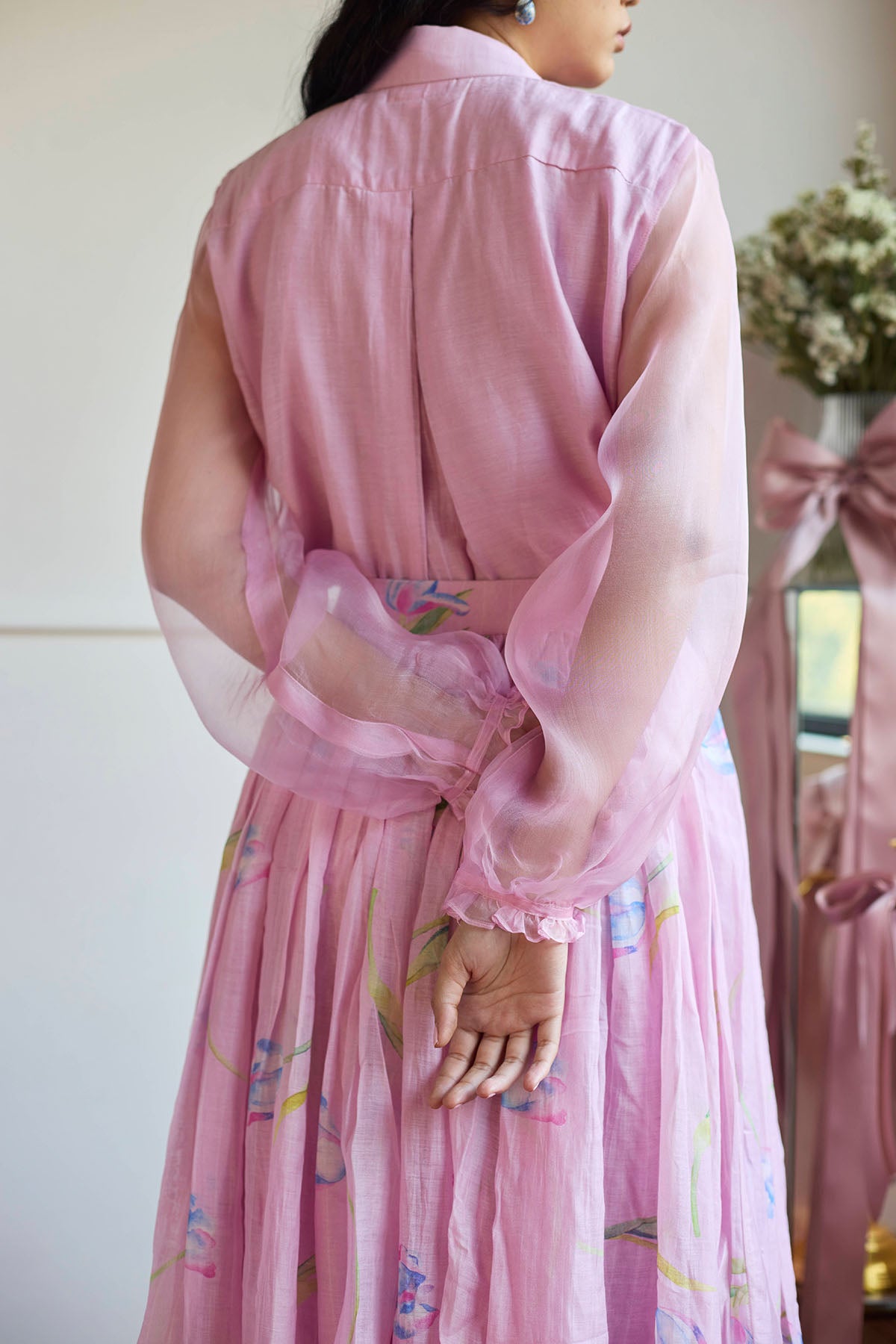 Lilac Handwoven Chanderi Shirt