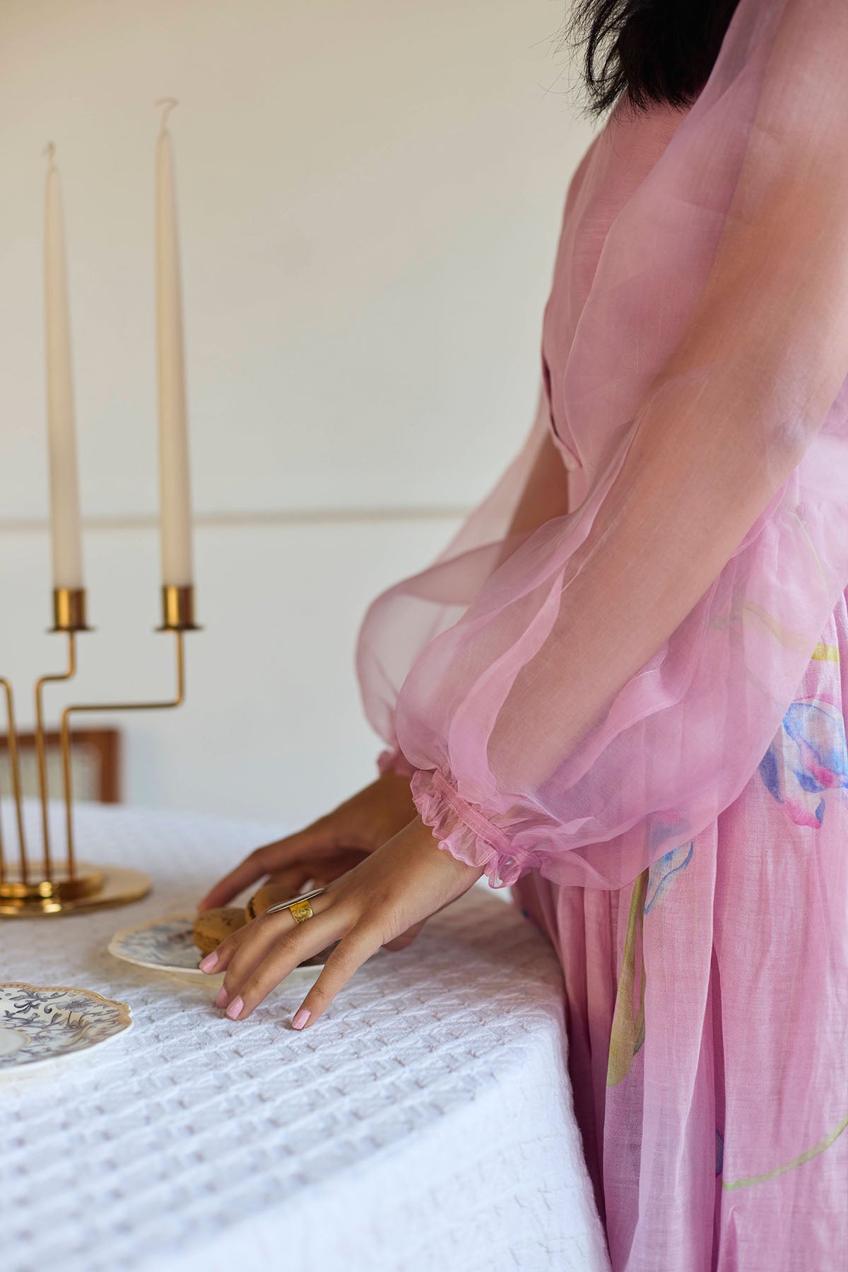 Lilac Handwoven Chanderi Shirt