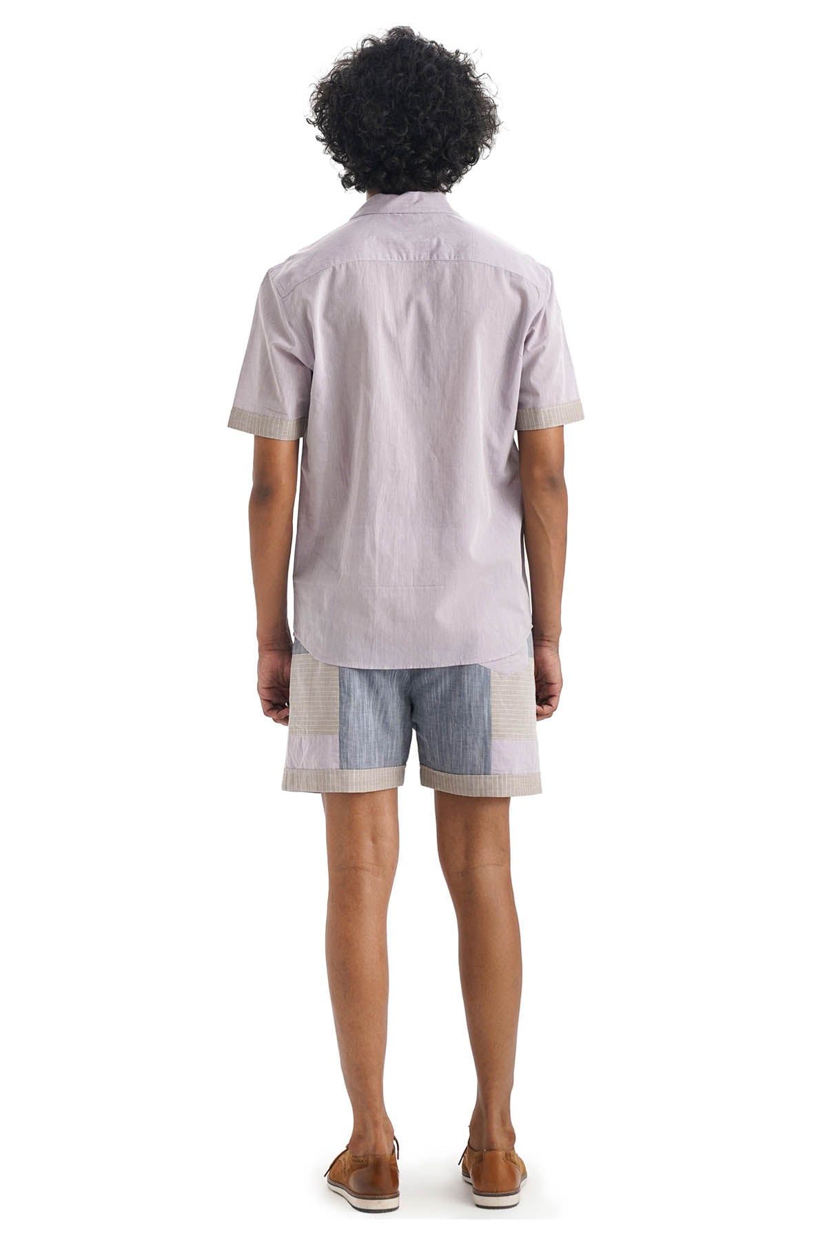 Lilac Kantha Embroidered Shirt