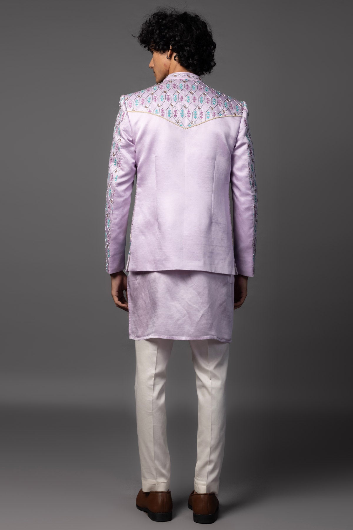 Lilac Pintuck Detail Kurta Set