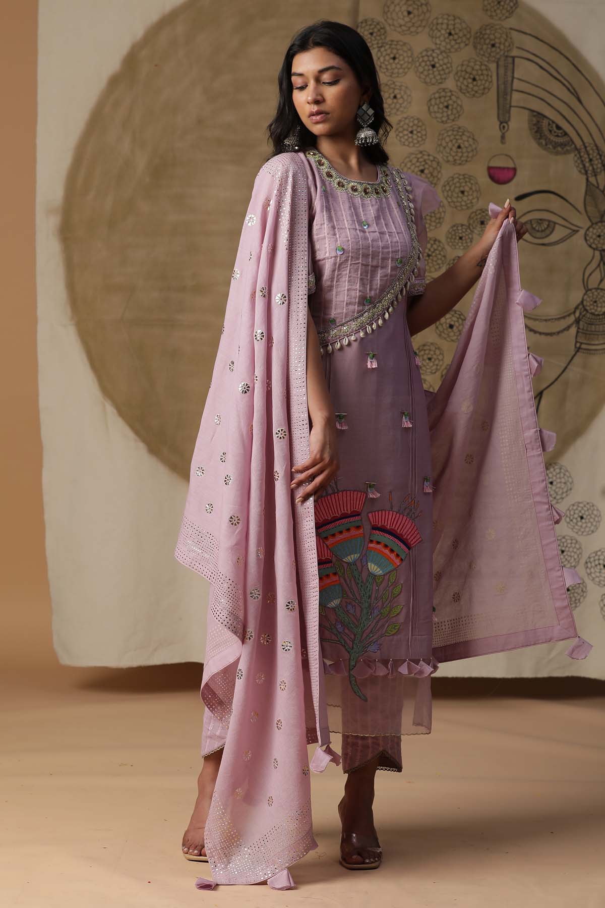 Buy Arpita SulakshanaLilac Shell Detailed Kurta Set