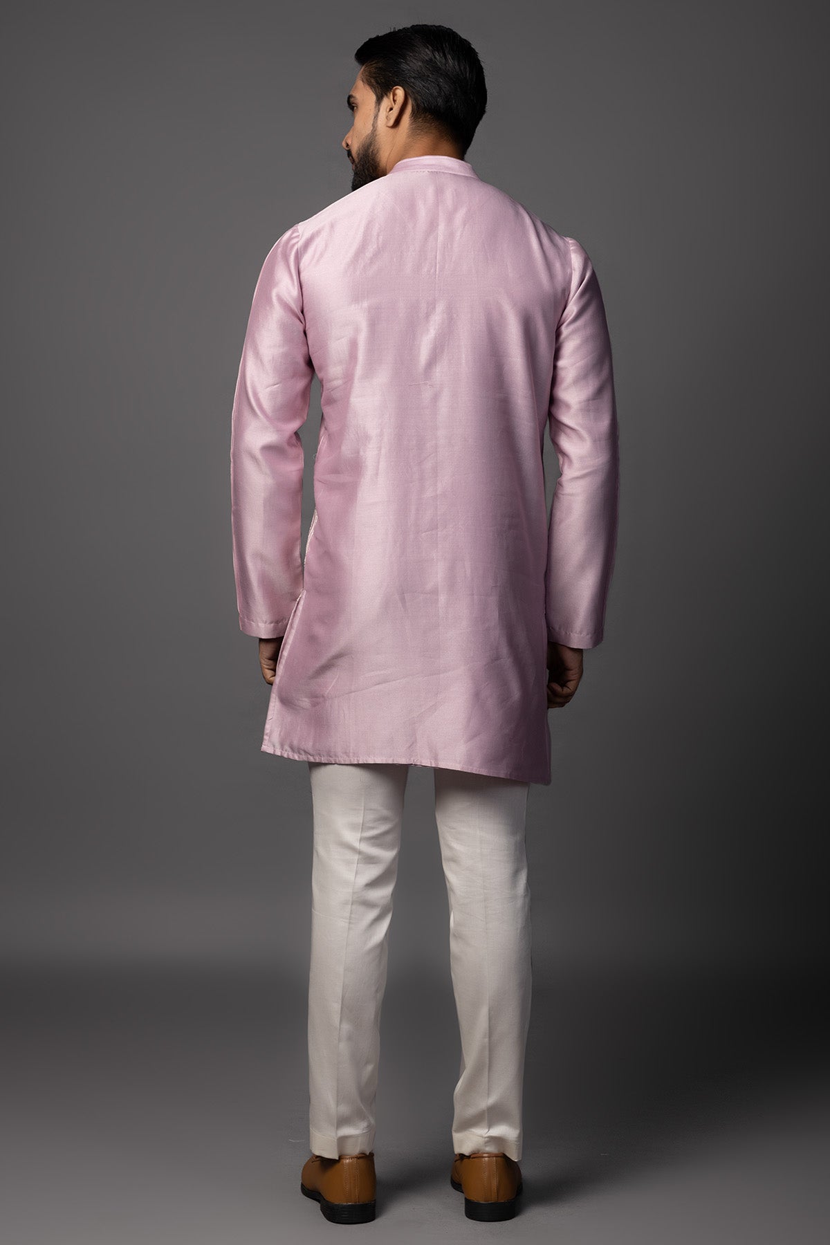 Lilac Thread Work Kurta & Pants
