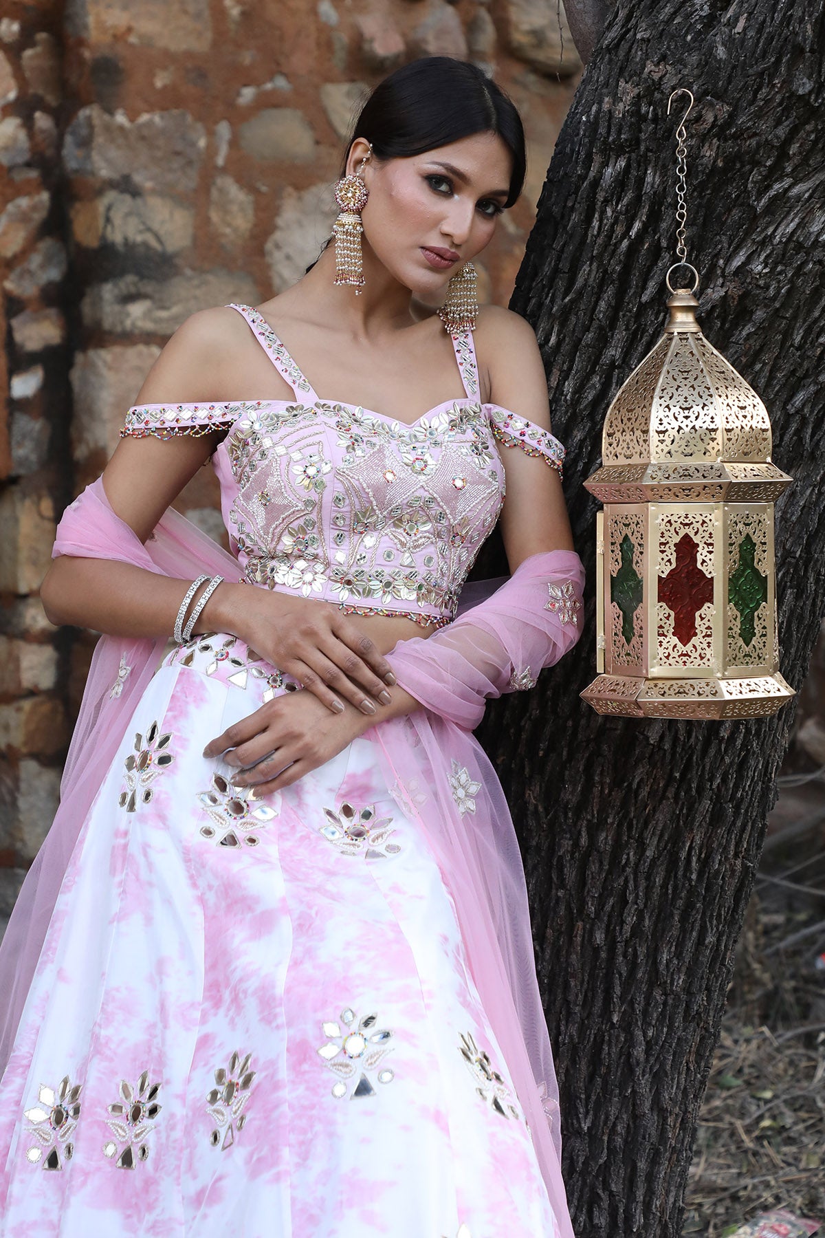 Lilac Zari Tie-Dye Lehenga Set