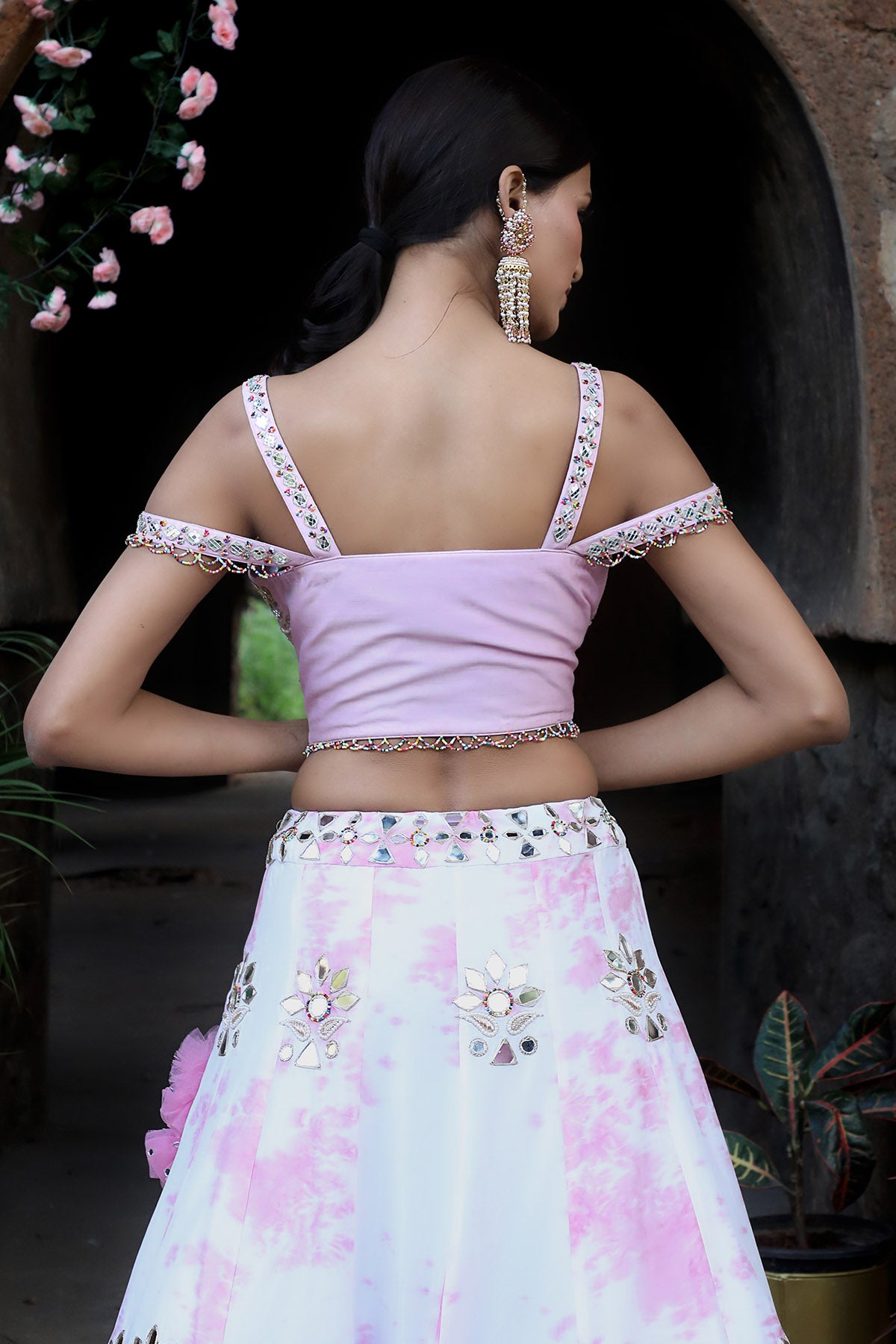 Lilac Zari Tie-Dye Lehenga Set