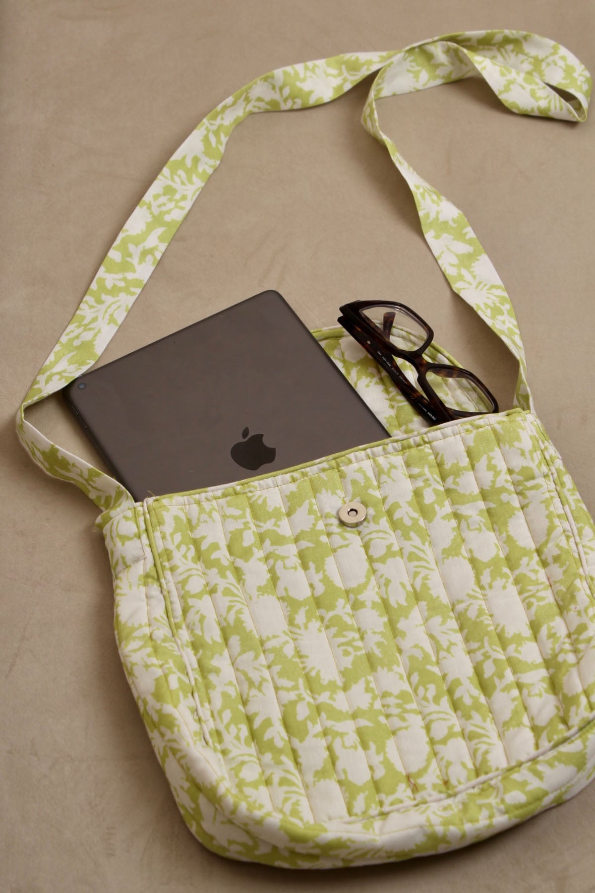 Lime Floral Crossbody Bag