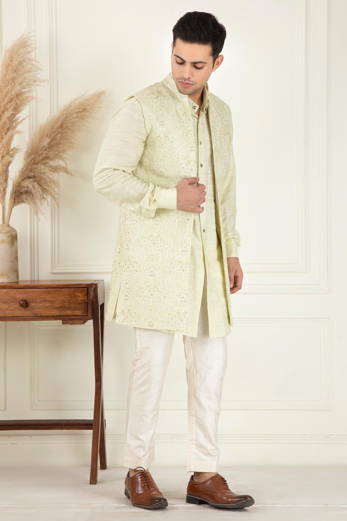 Lime Yellow Bundi Jacket Set