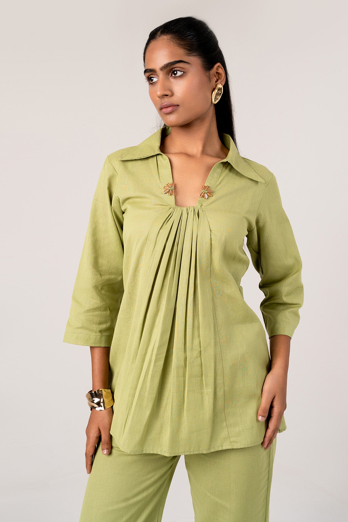 Lime Green Cotton Co-ord Set