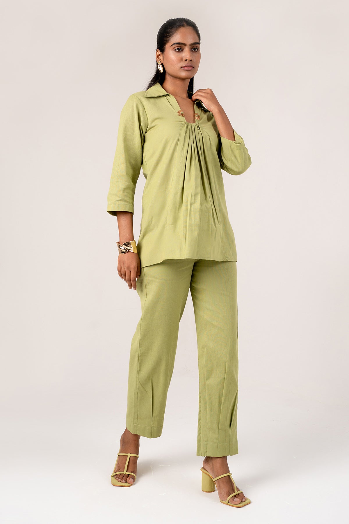 Lime Green Cotton Co-ord Set